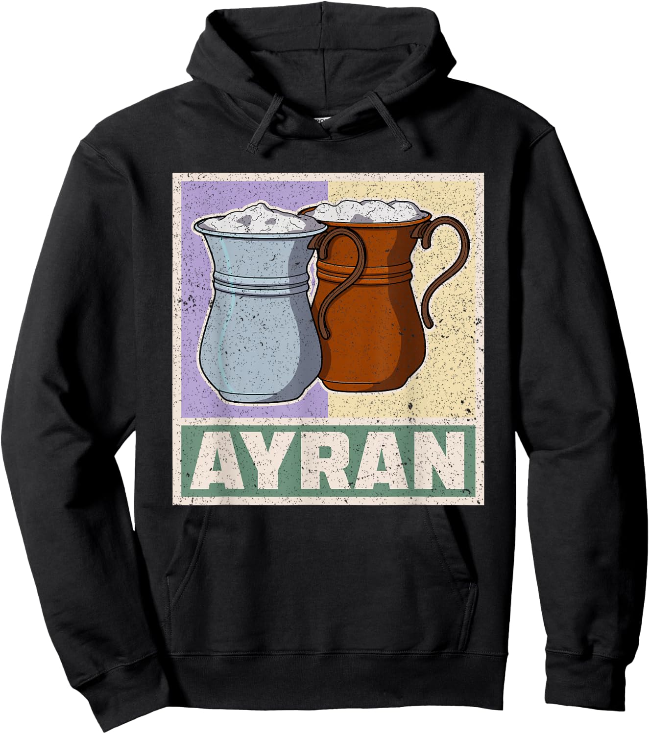 Ayran Turkey food national souvenir yogurt drink cuisine Hoodie - Hoodie | Black