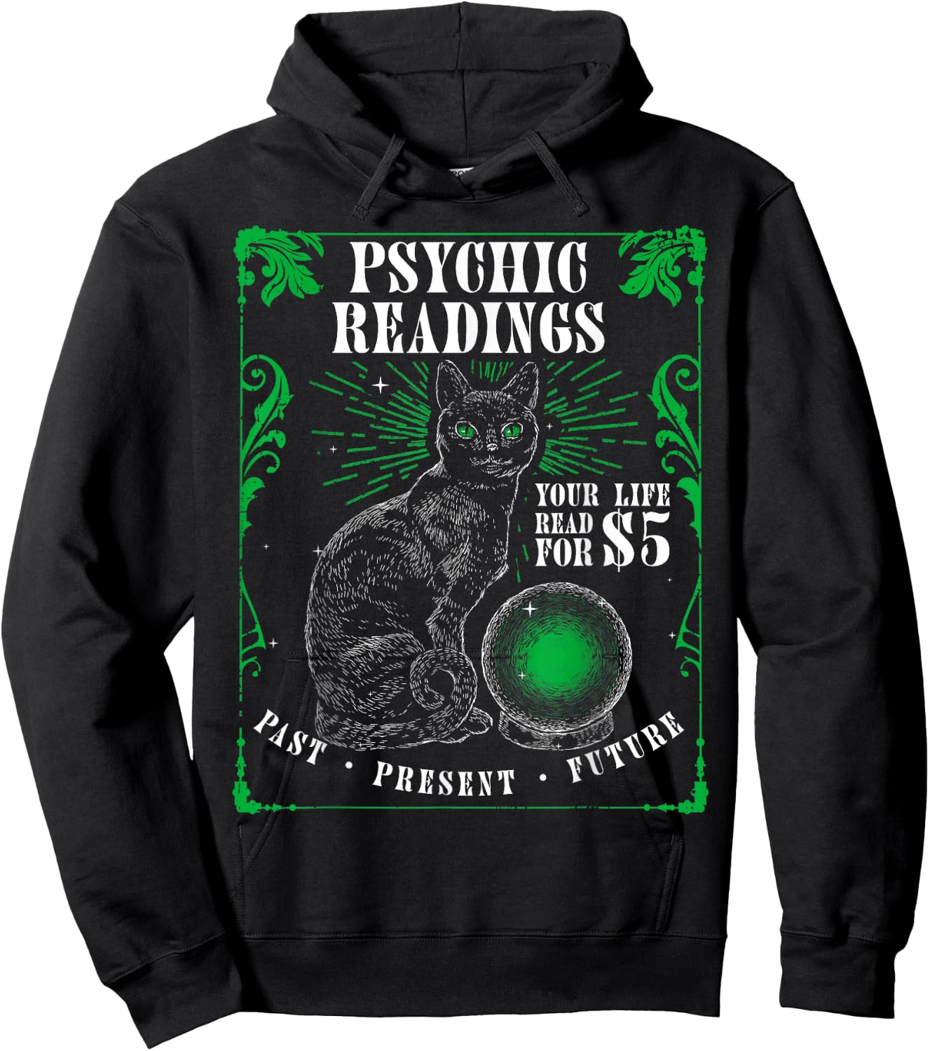 Psychic Readings Cat Fortune Teller Spiritual Reader Hoodie - Hoodie | Black