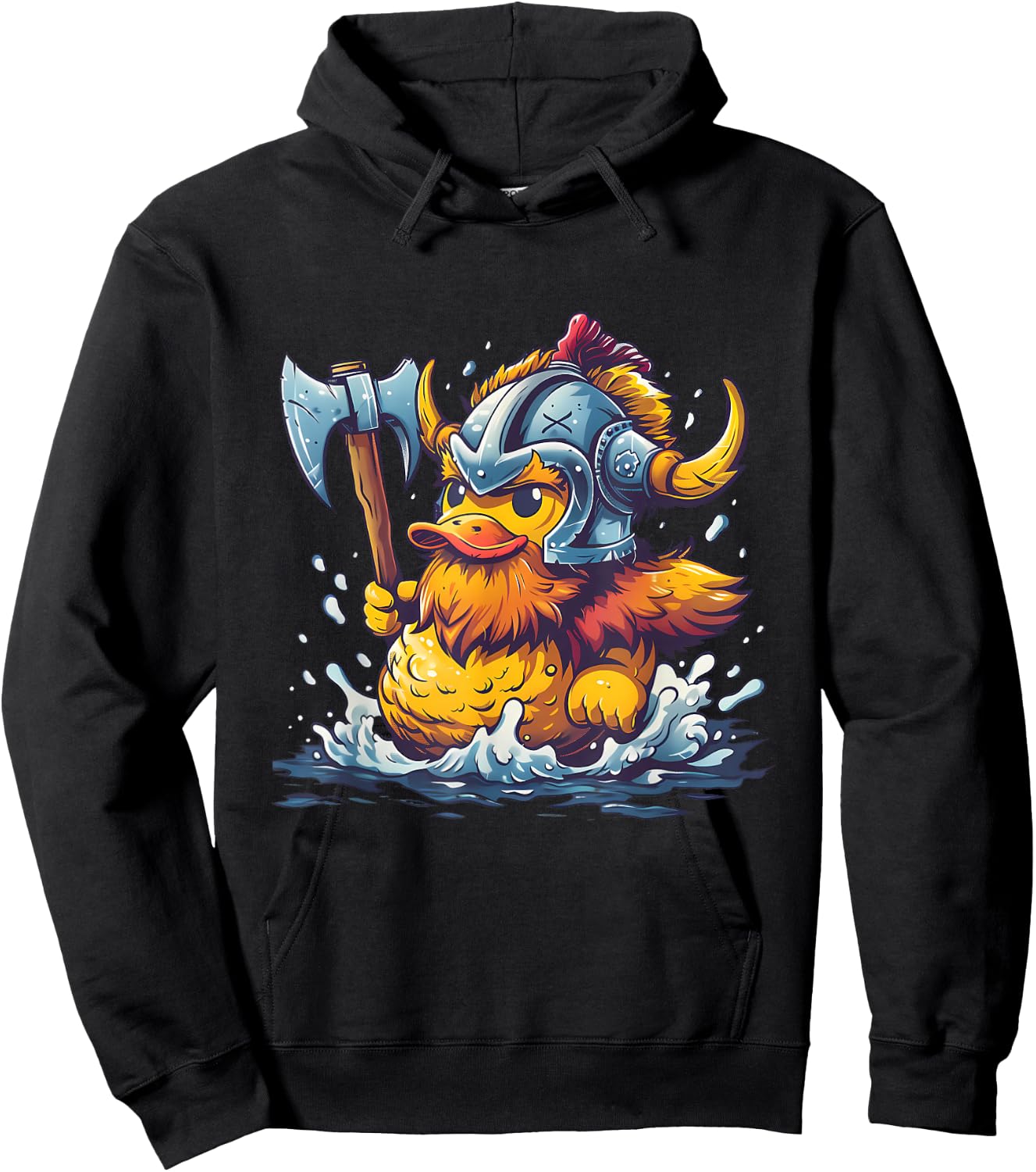 Rubber Duck Viking Helmet Rubber Duck Hoodie - Hoodie | Black