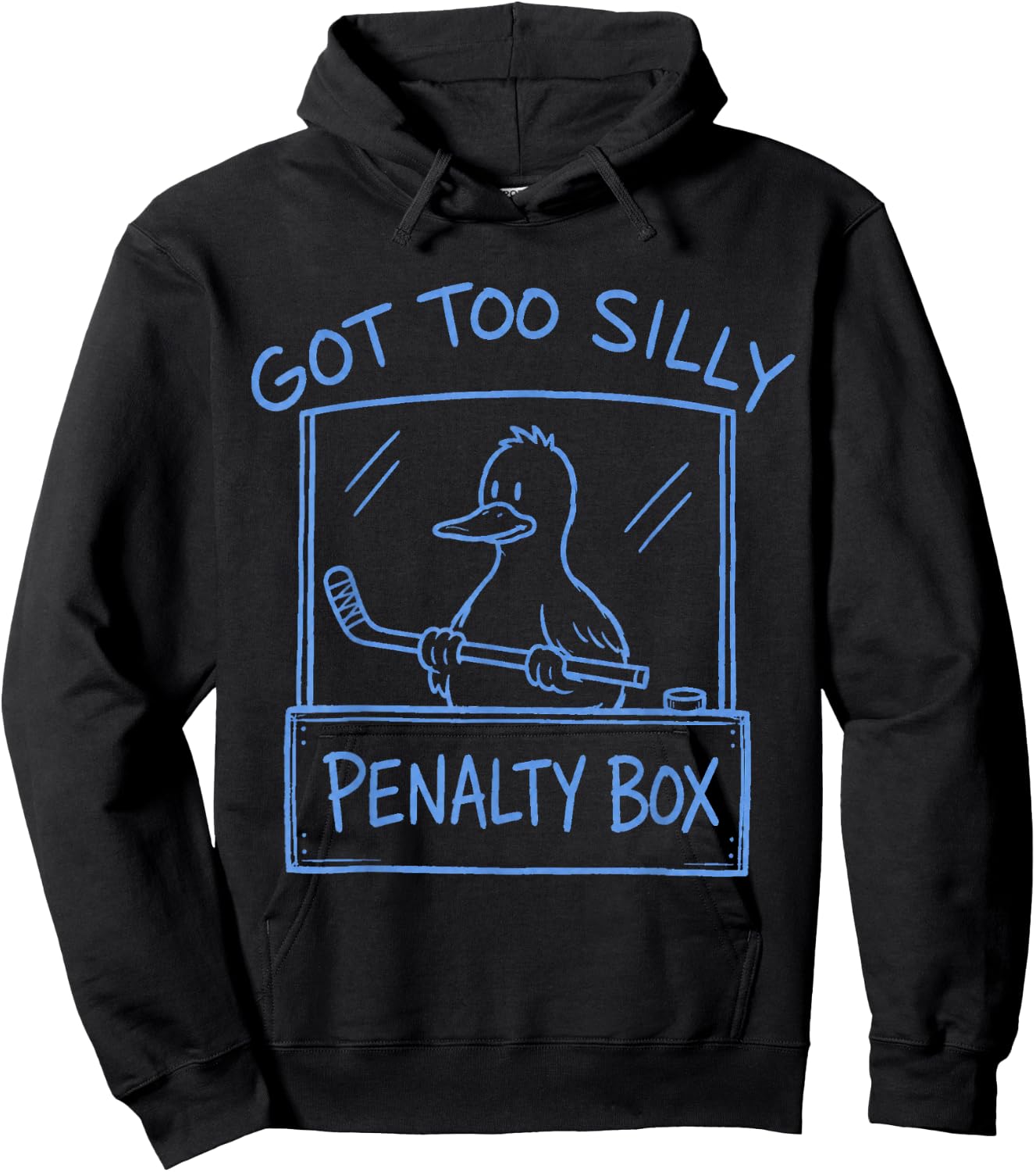 Got Too Silly Penalty Box Hockey US Goose Funny Meme Hoodie - Hoodie | Black