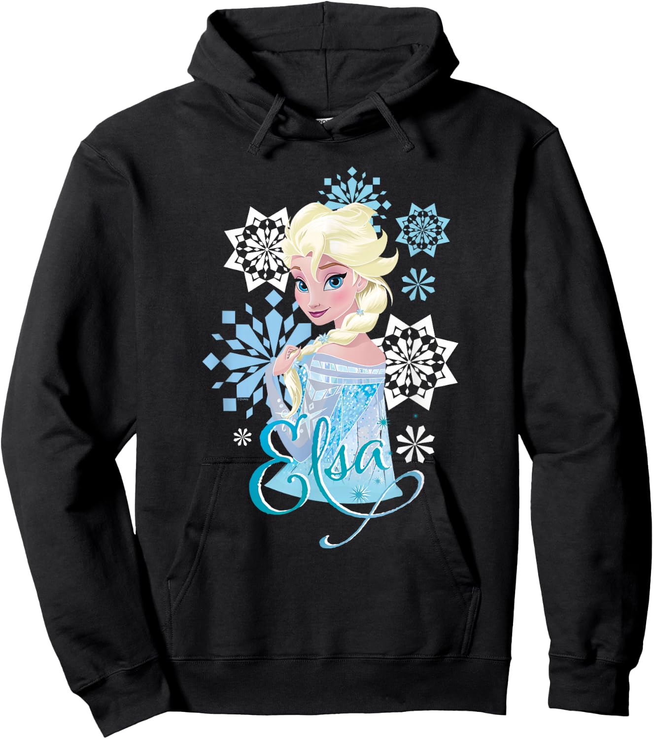 Frozen Elsa Snowflakes Hoodie - Hoodie | Black