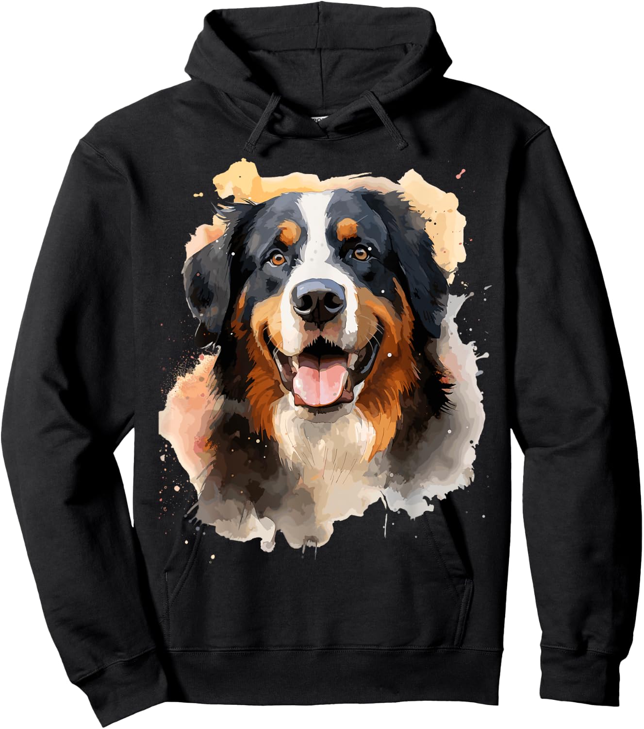 Bernese Mountain Dog Lovers Pop Art Bernese Mountain Dog Hoodie - Hoodie | Black