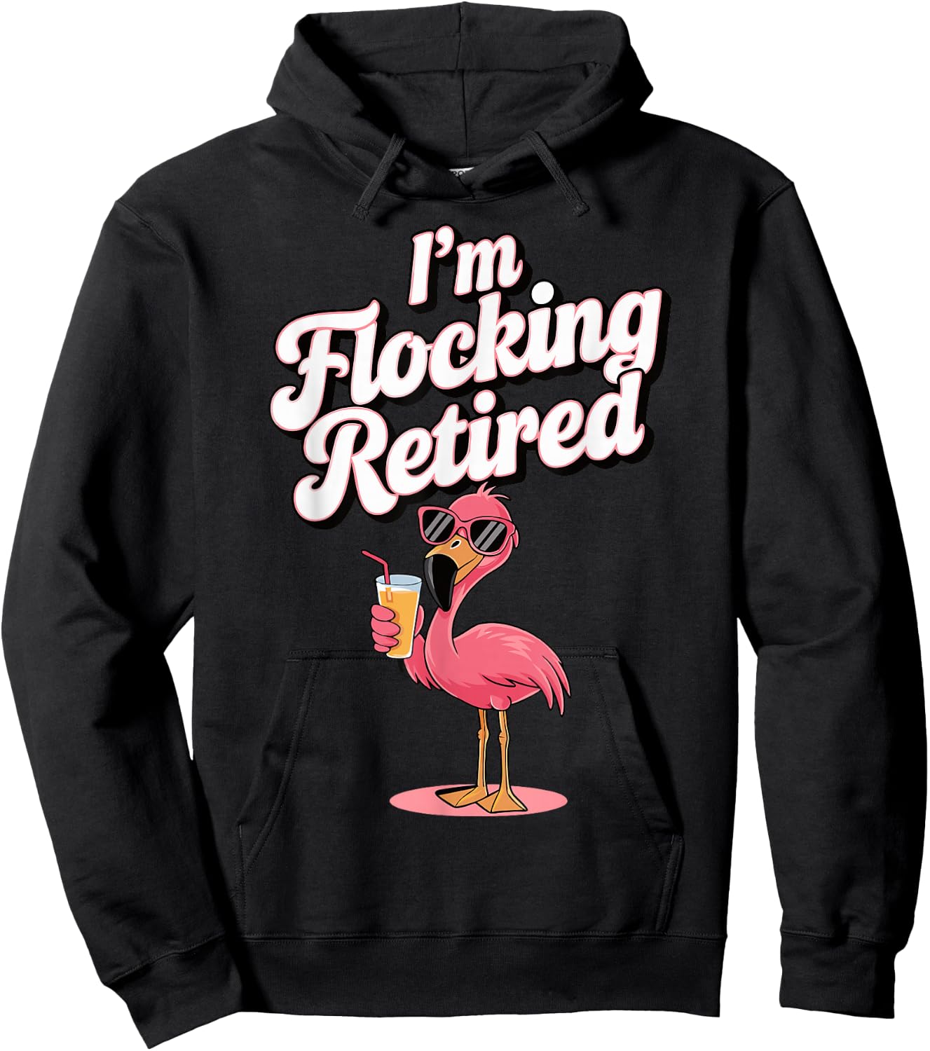 Flamingo Im Flocking Retired Hoodie - Hoodie | Black