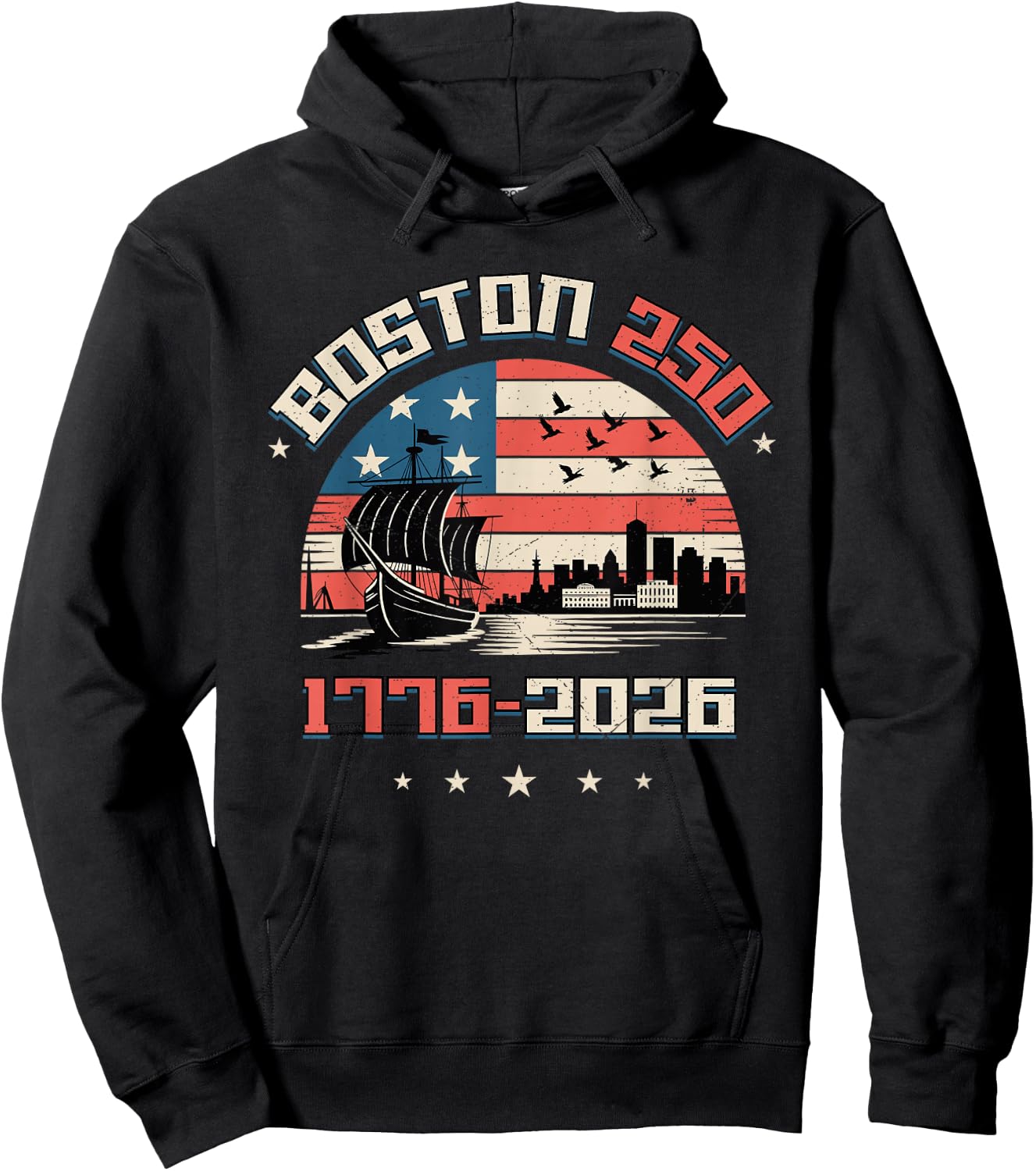 Boston 250th Anniversary USA Hoodie - Hoodie | Black