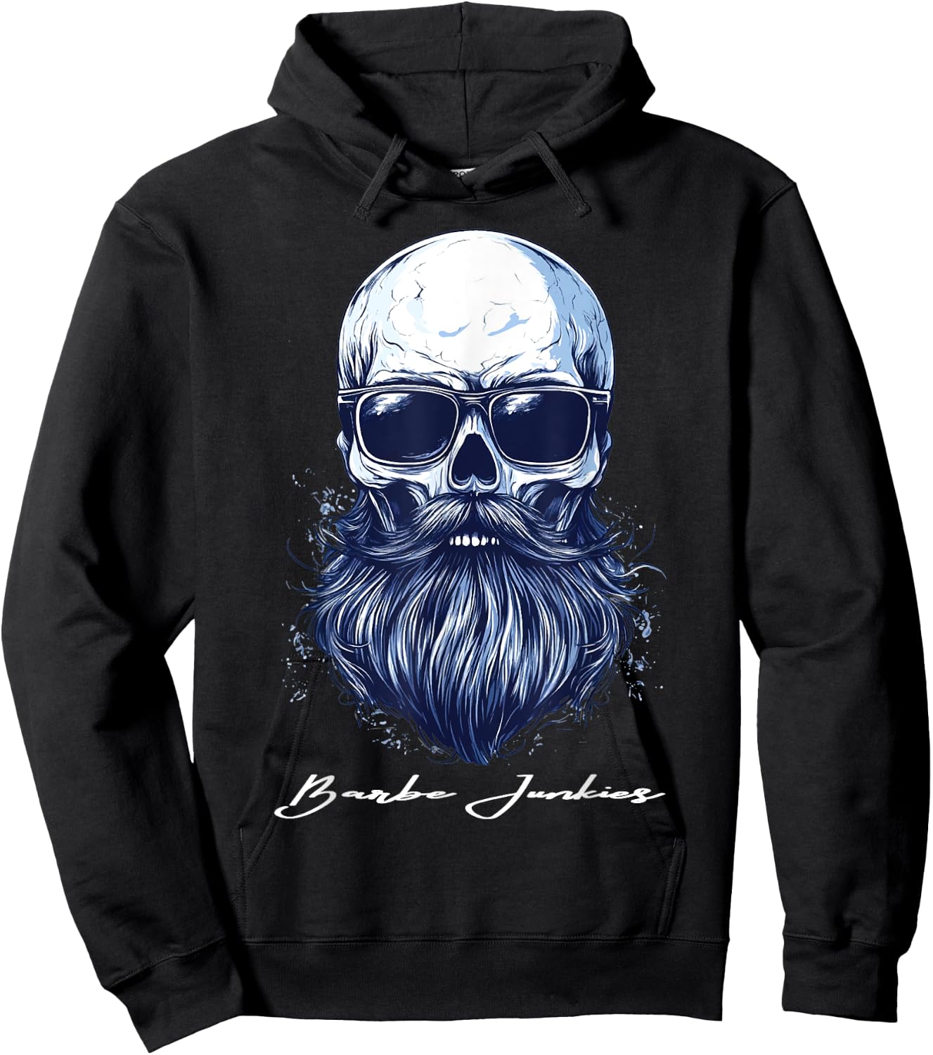 Beard Bearded Skull Skull Gift , Black, S Hoodie - Hoodie | Black