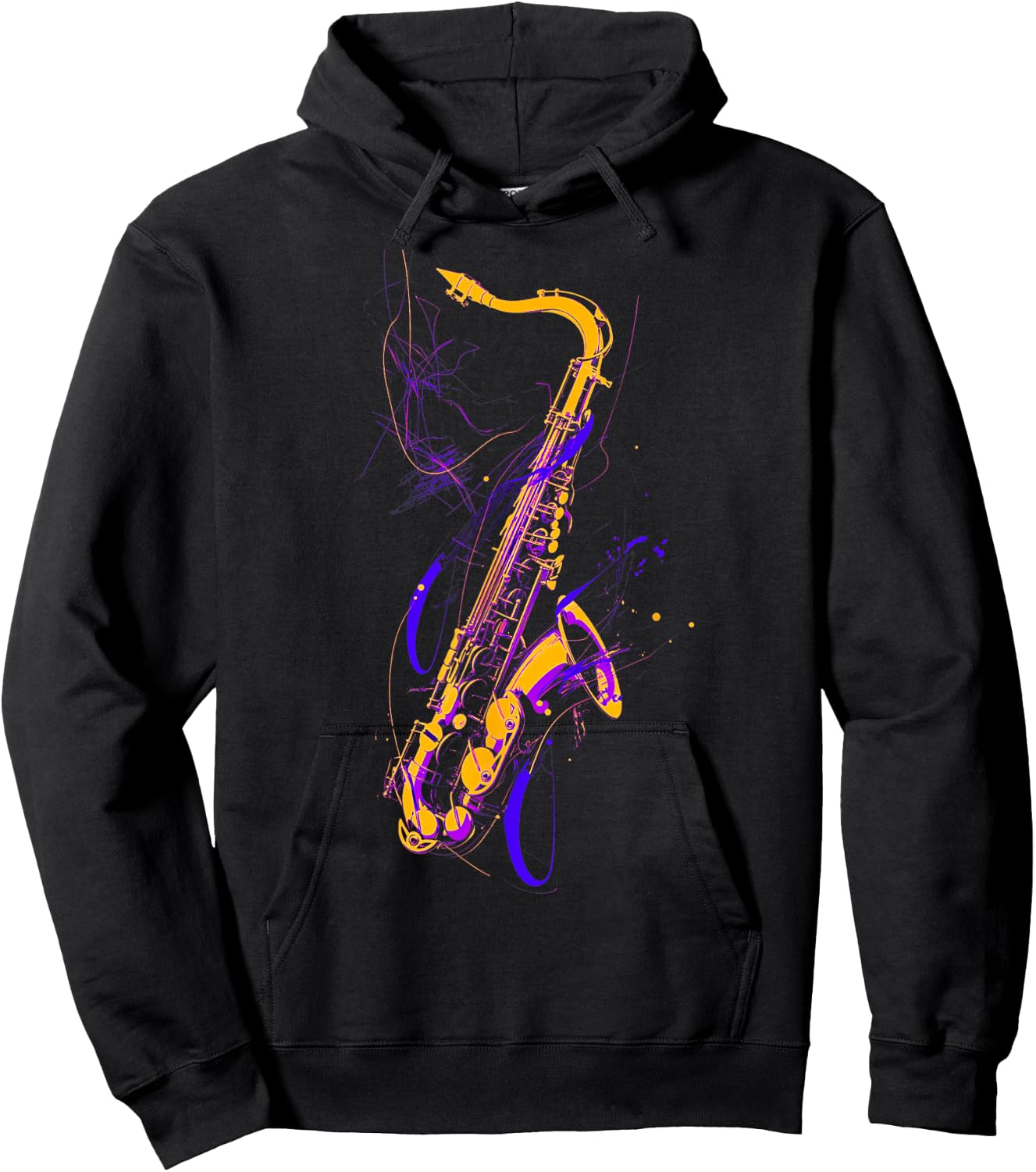 Saxophone , Black, S Hoodie - Hoodie | Black