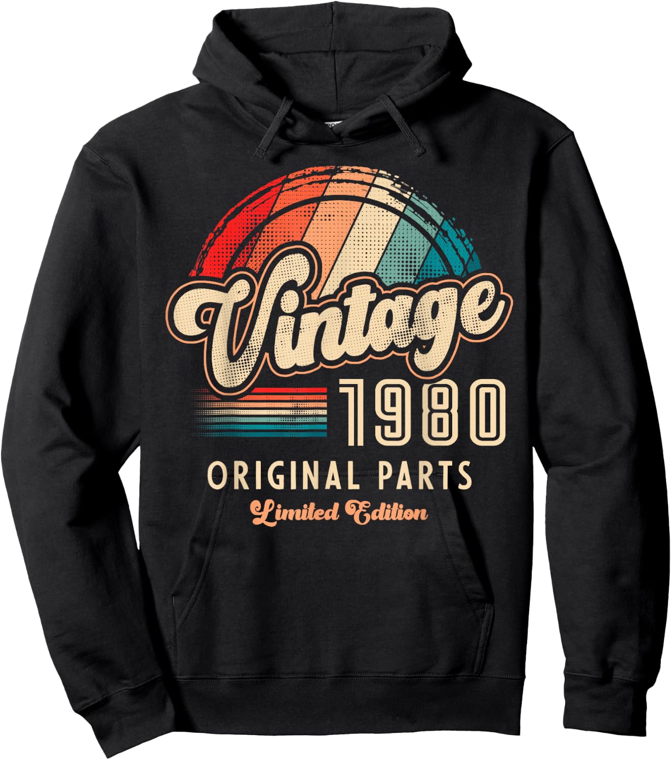 Vintage 1980 Original Parts 45th Anniversary Hoodie - Hoodie | Black