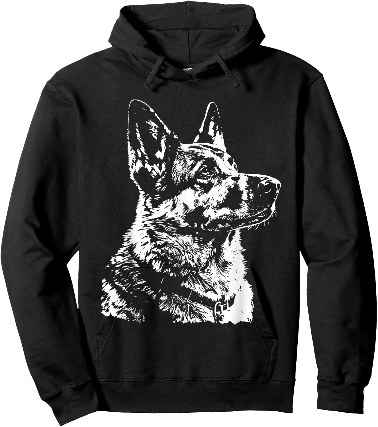 German Shepherd Drawing Shepherd Picture German Shepherd Hoodie - Hoodie | Black