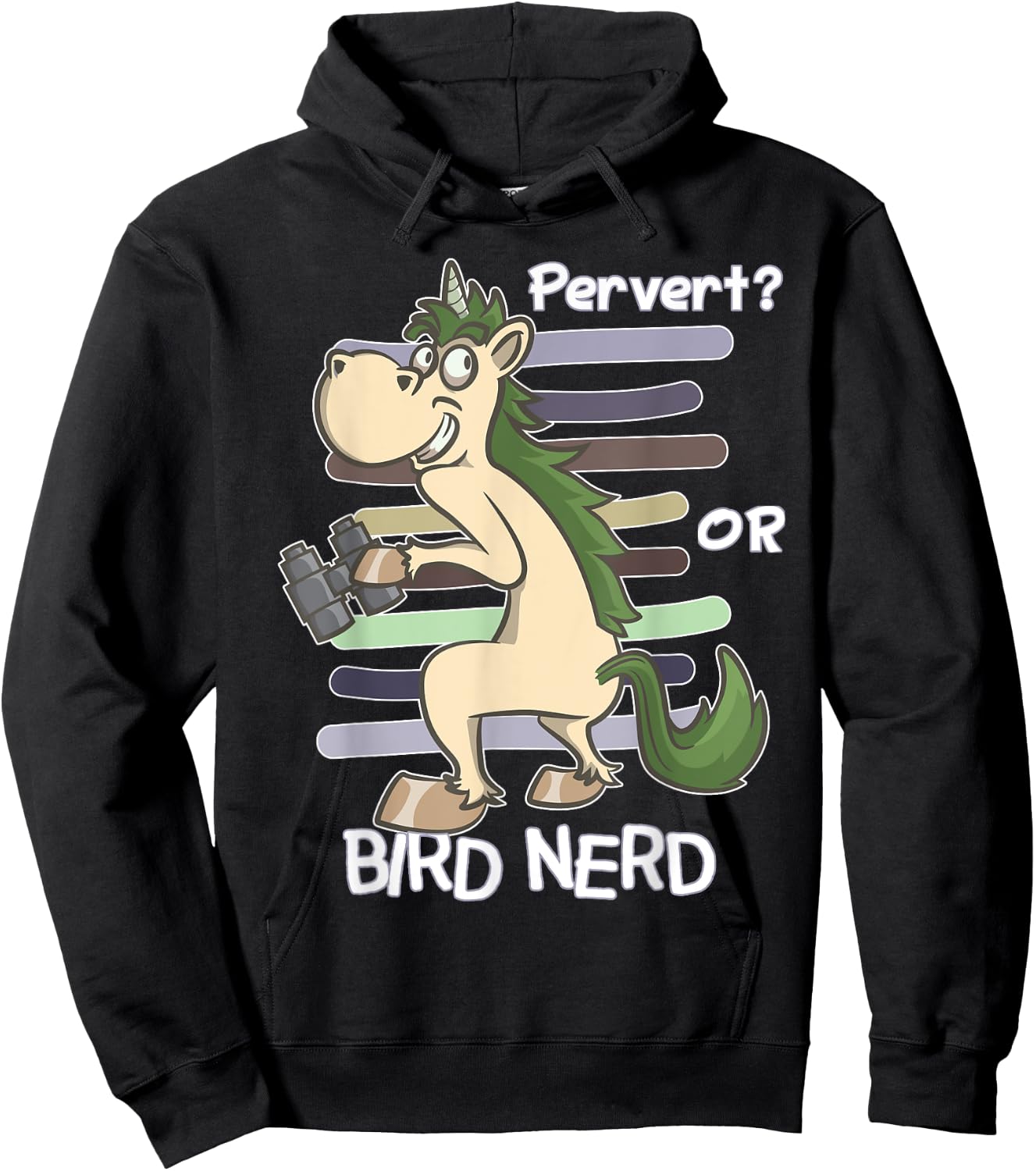 Bird Watching Quote | Pervert Or Bird Nerd Funny Gift Hoodie - Hoodie | Black