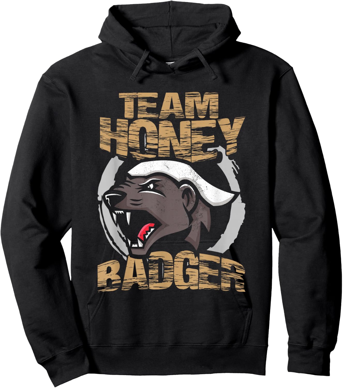 Team Honey Badger | Animal Fans | Honey Badger Lover , black Hoodie - Hoodie | Black