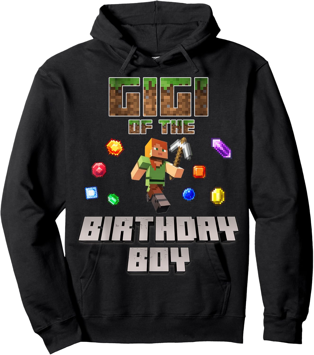 Gigi Of The Birthday Boy Video Gamer Pixel Number Hoodie - Hoodie | Black