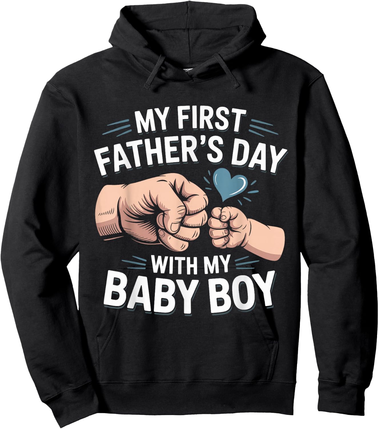 Mein erster Vatertag Baby Junge Erstes Mal Papa Neugeborener Sohn Hoodie - Hoodie | Black