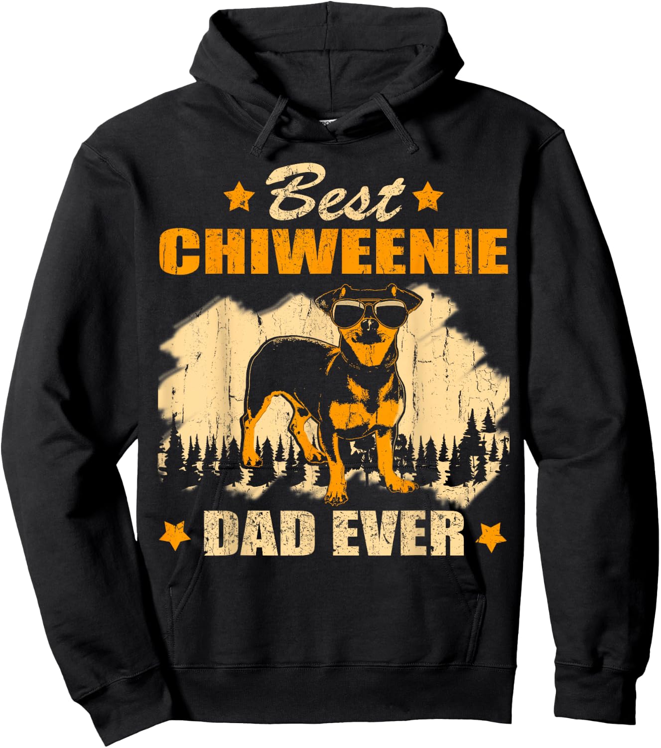 Chiweenie And Dog Dad - Best Friends Dog Father Hoodie - Hoodie | Black