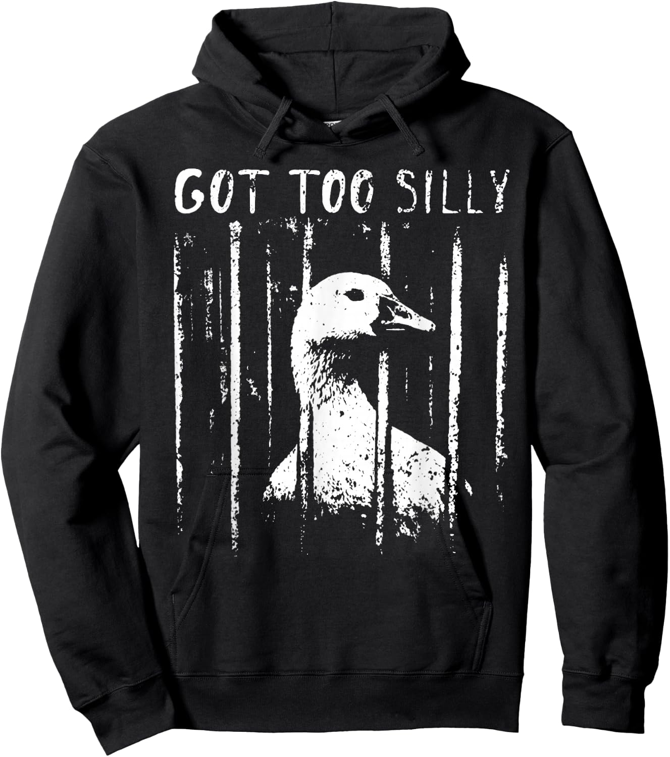 Got Too Silly Goose Jail Funny Bird Quote Hoodie - Hoodie | Black