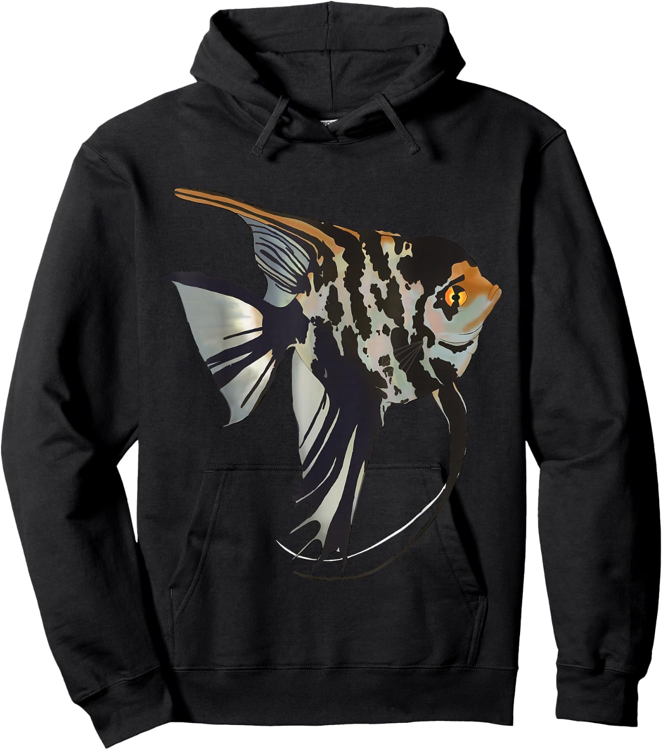 Marbled Freshwater Angelfish Hoodie - Hoodie | Black