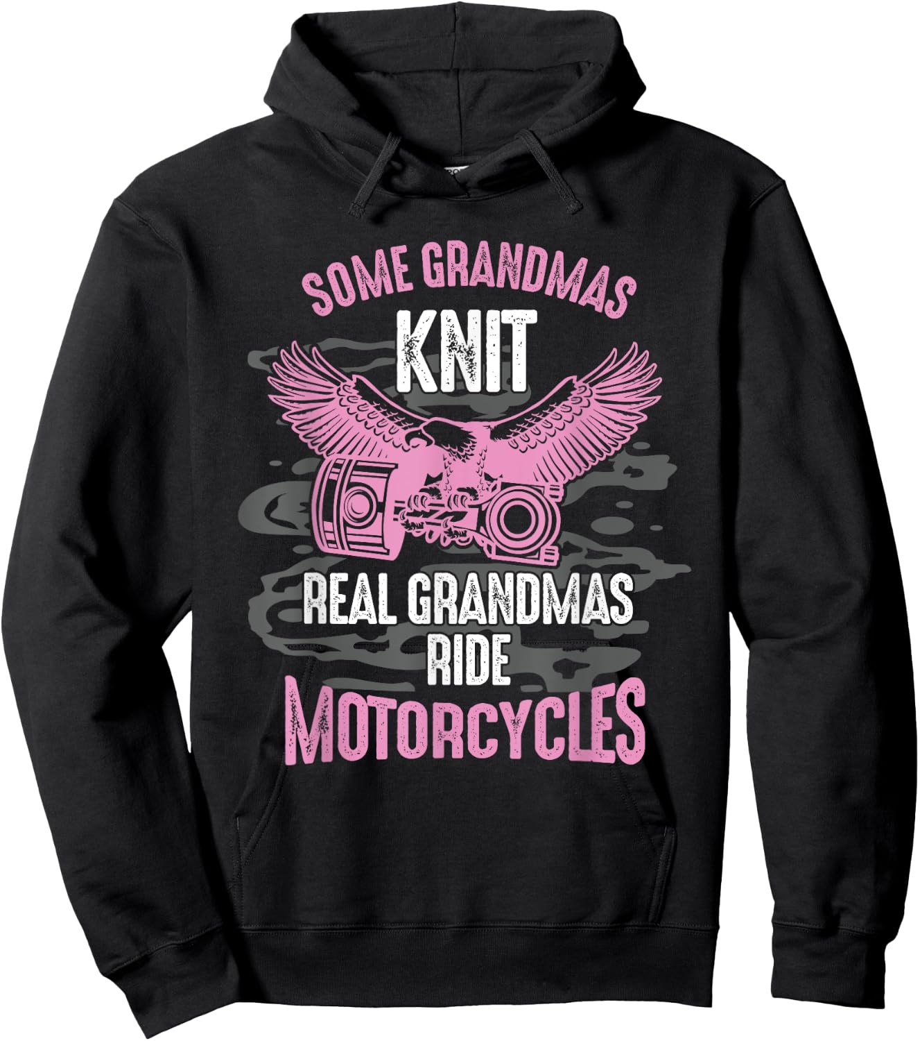 Motorcyclist, grandmother, motorist, cyclist, grandma Hoodie - Hoodie | Black
