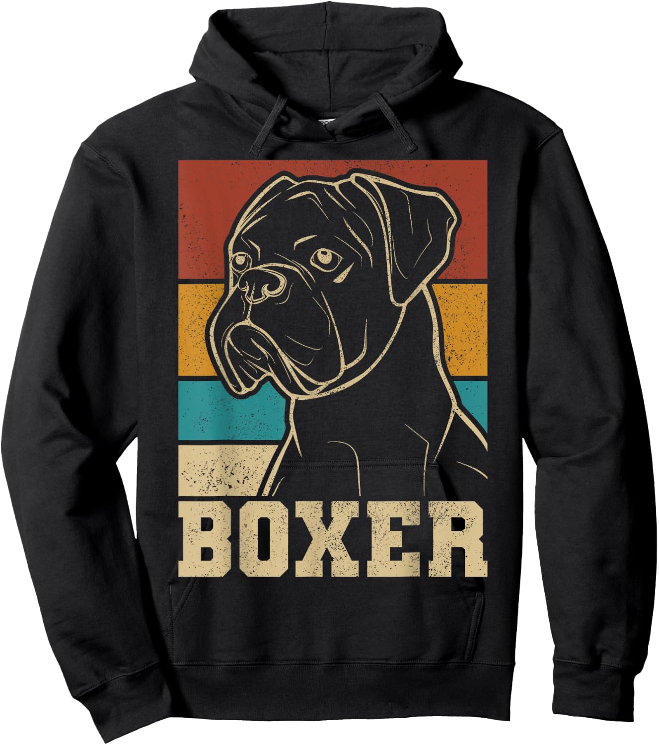 Dog Lover Dog Owner Retro Pet Animal Outfit Vintage Boxer Hoodie - Hoodie | Black