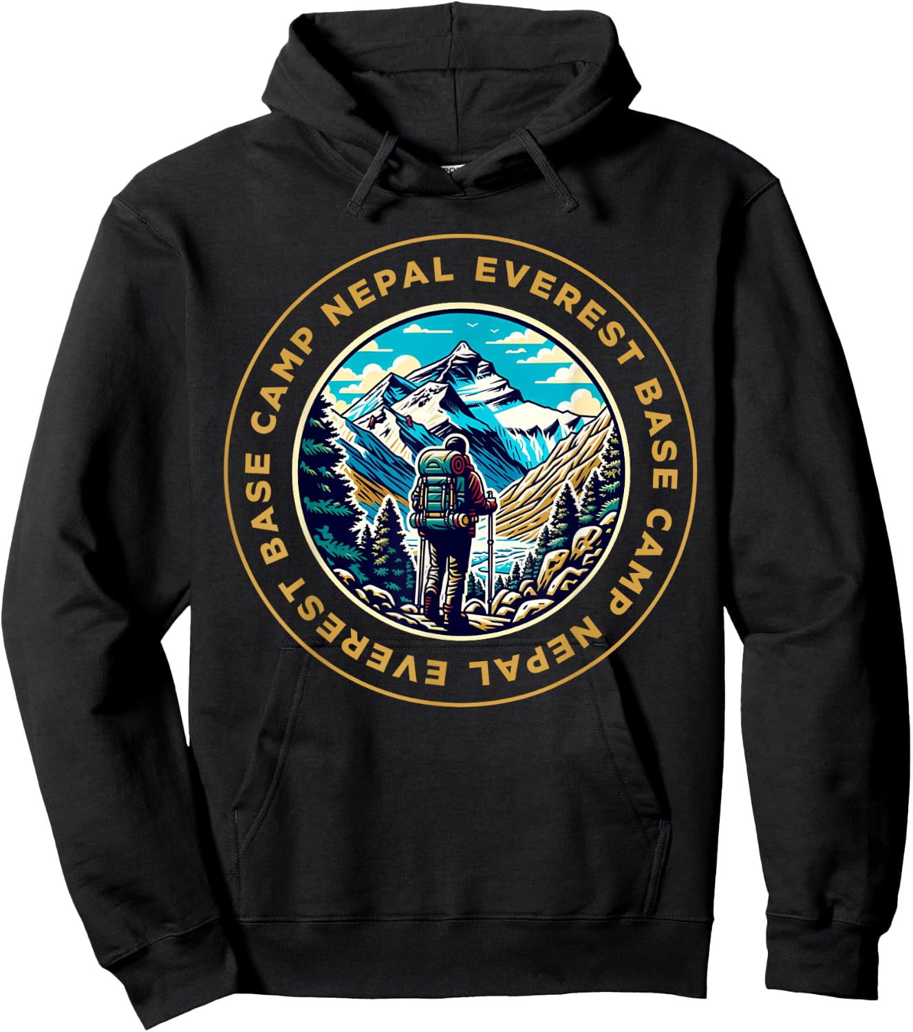 Everest Base Camp Nepal Mountain Everest View Hiking , Black, S Hoodie - Hoodie | Black