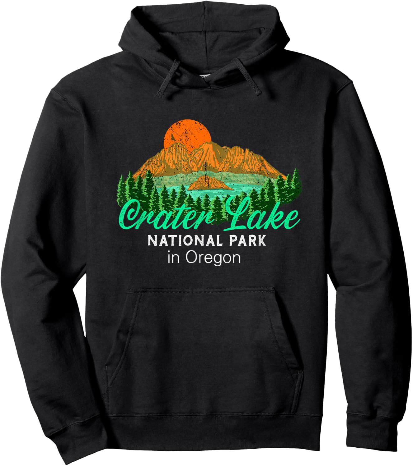 Crater Lake National Park Oregon Hoodie - Hoodie | Black