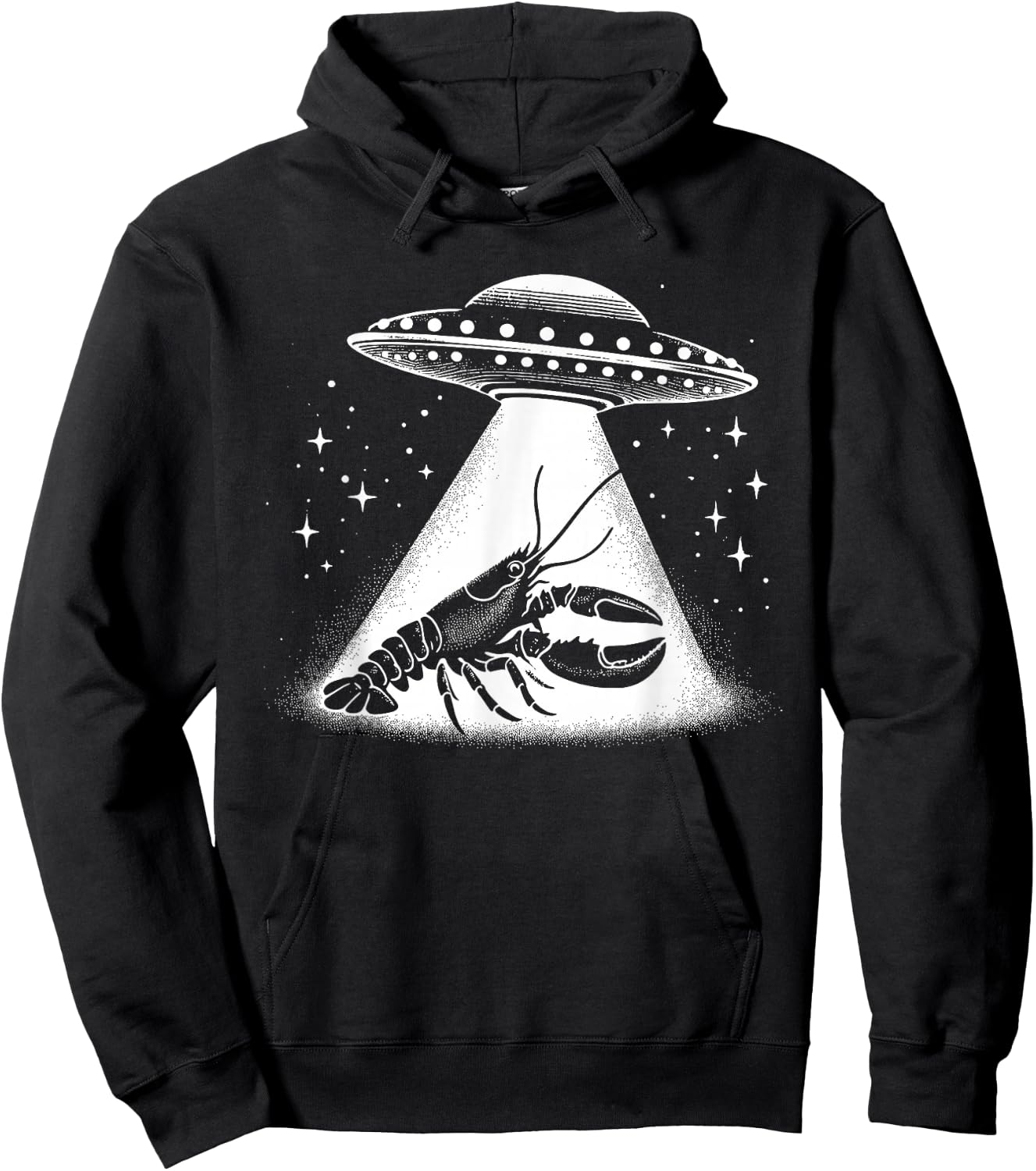 Lobster Dad Mom Lover - Funny Alien UFO Hoodie - Hoodie | Black