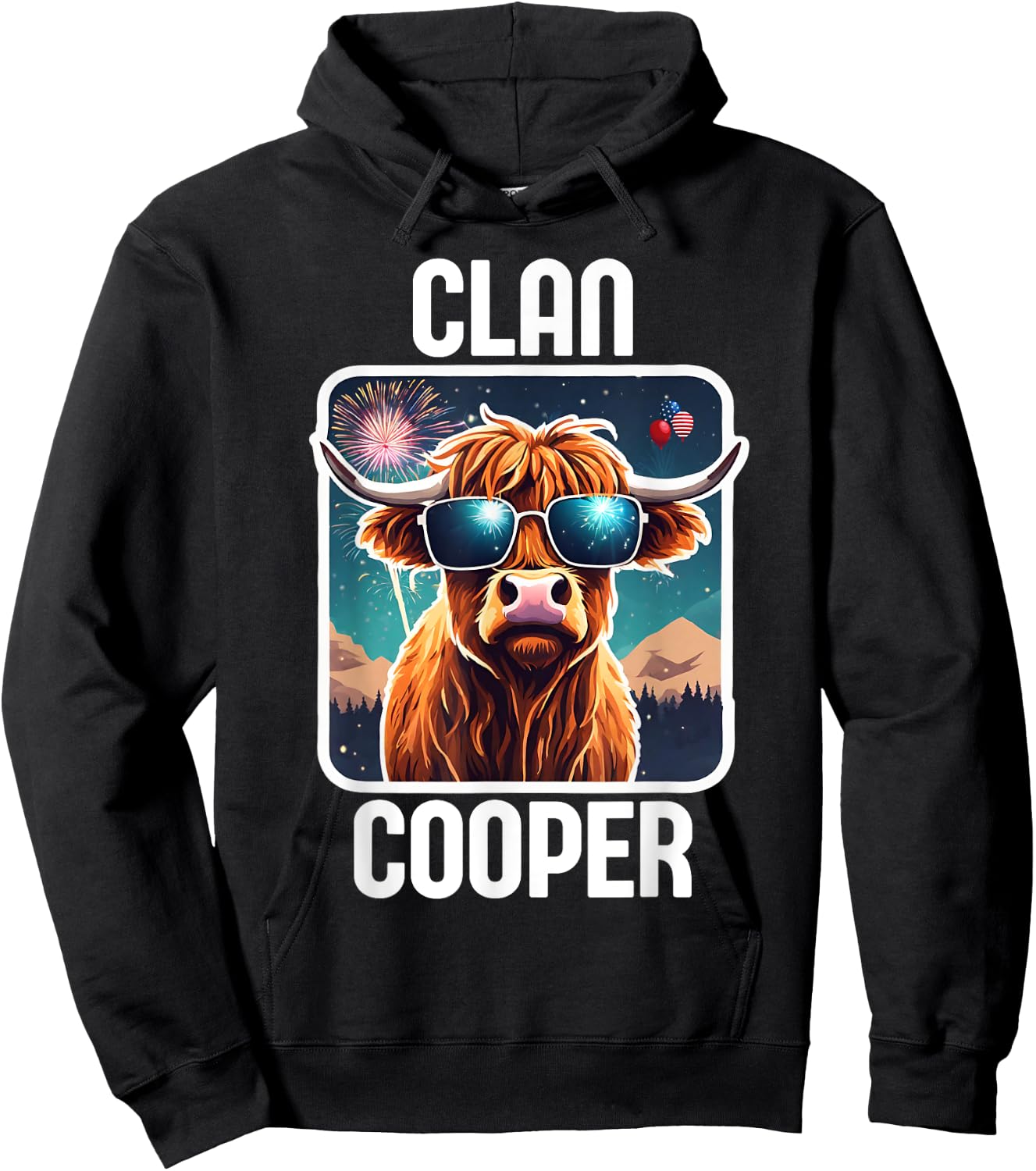 Cooper Clan 4th July Scottish Family Name USA Party Hoodie - Hoodie | Black