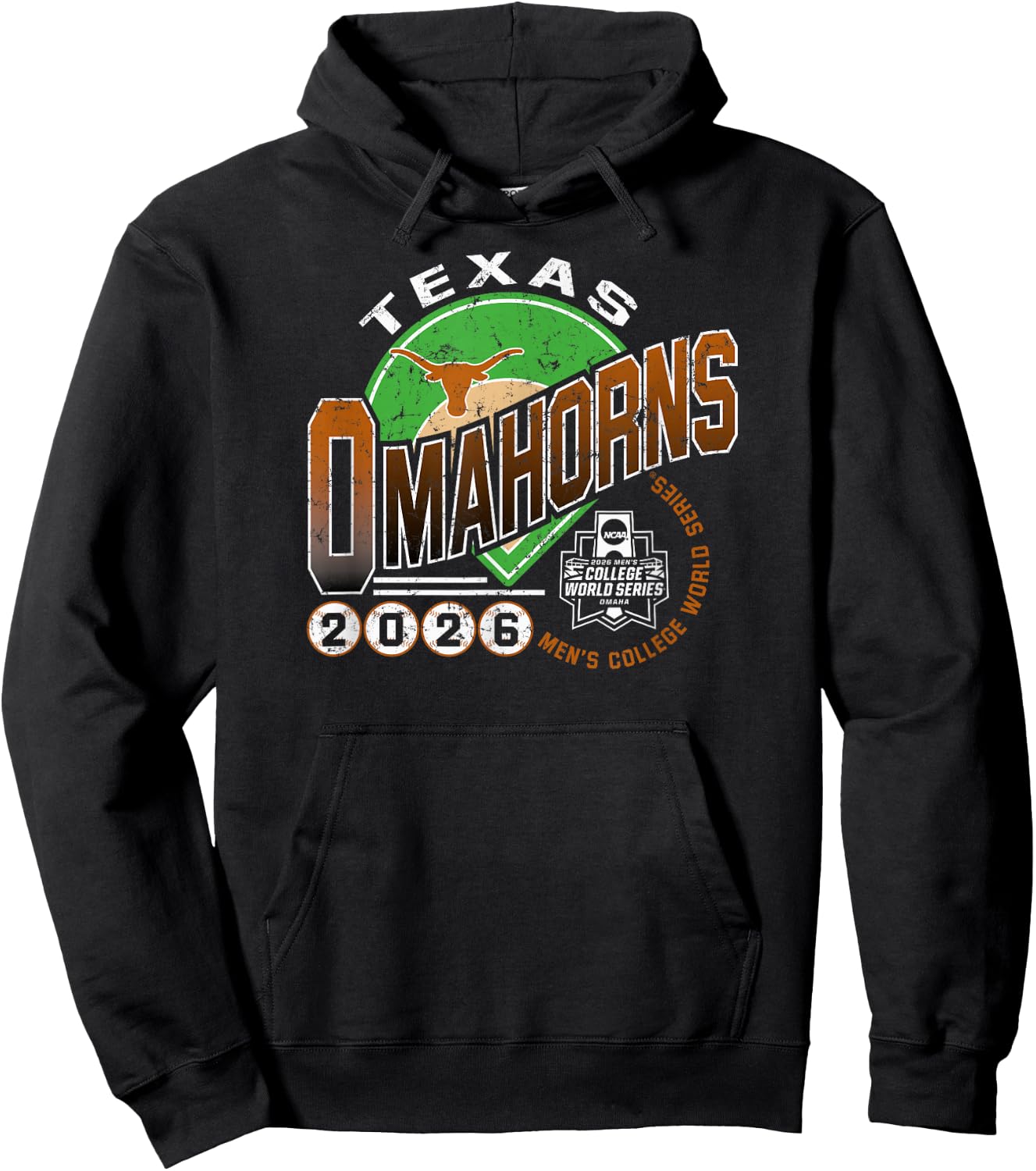 Texas Longhorns College World Series 2026 Baseball Omahorns Hoodie - Hoodie | Black