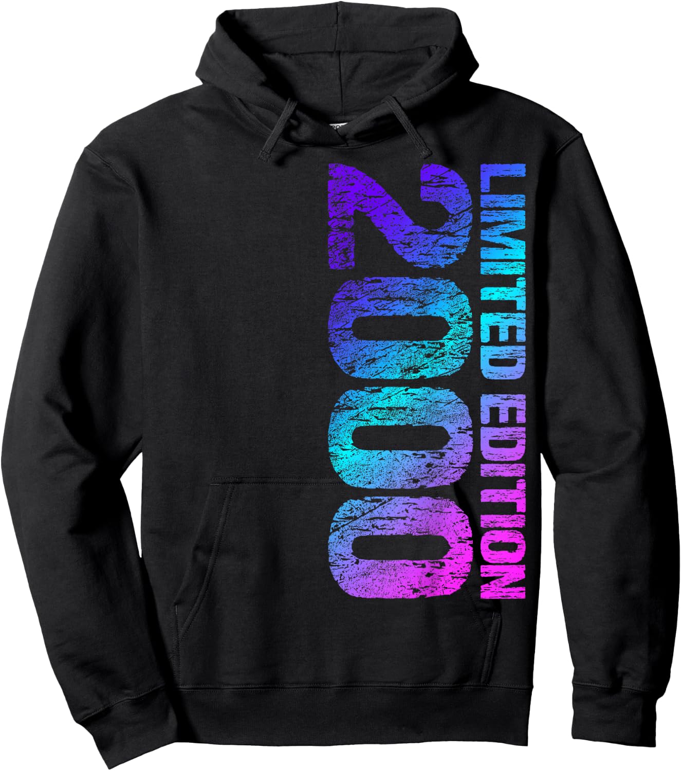2000 Man Woman 25th Birthday Limited Edition 25 , black Hoodie - Hoodie | Black