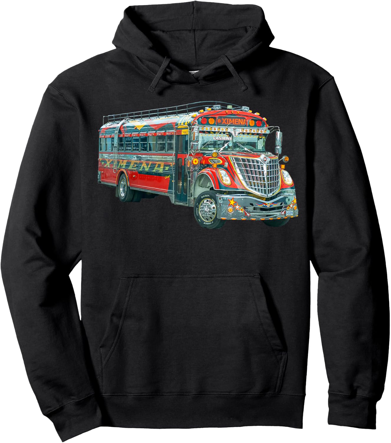 Chicken Bus Guatemala Chapin Quetzal Antigua Tikal Maya 502 Hoodie - Hoodie | Black