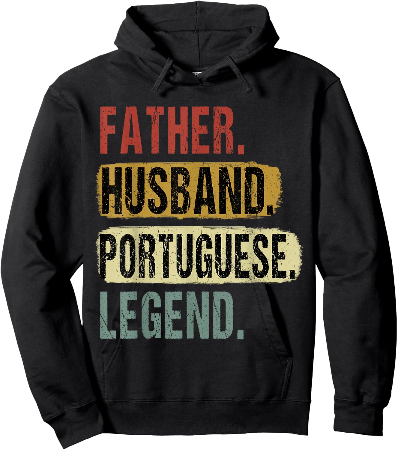 Father Husband Portuguese Legend Portugal Dad Father's Day Hoodie - Hoodie | Black