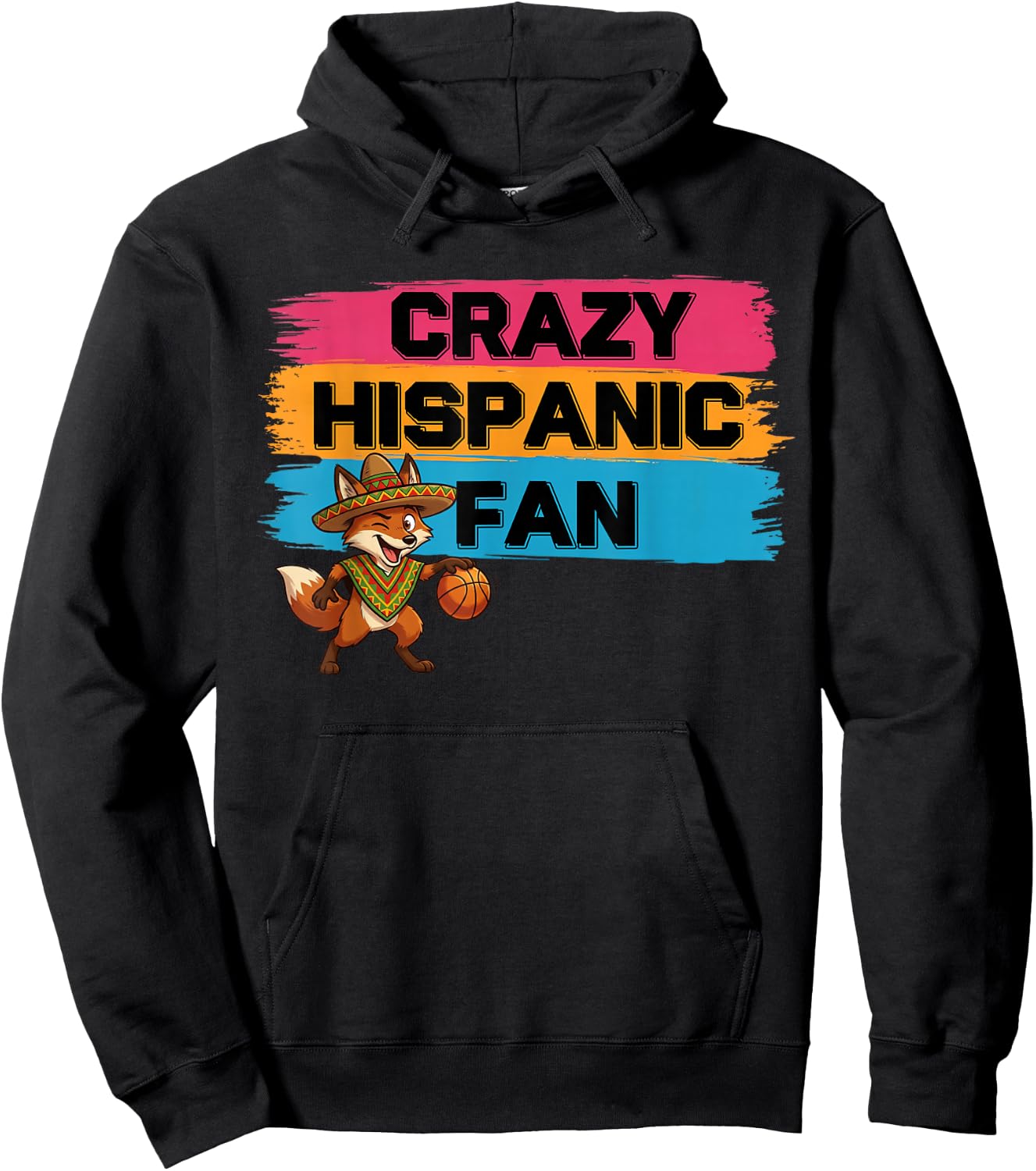 Funny Crazy Hispanic Fan Design Latino Sports Hoodie - Hoodie | Black