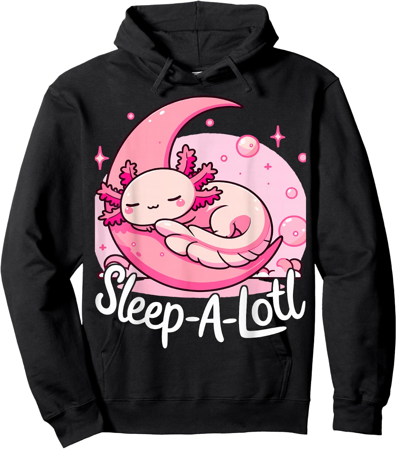 Sleep-A-Lotl Axoltol Sleaping Hoodie - Hoodie | Black