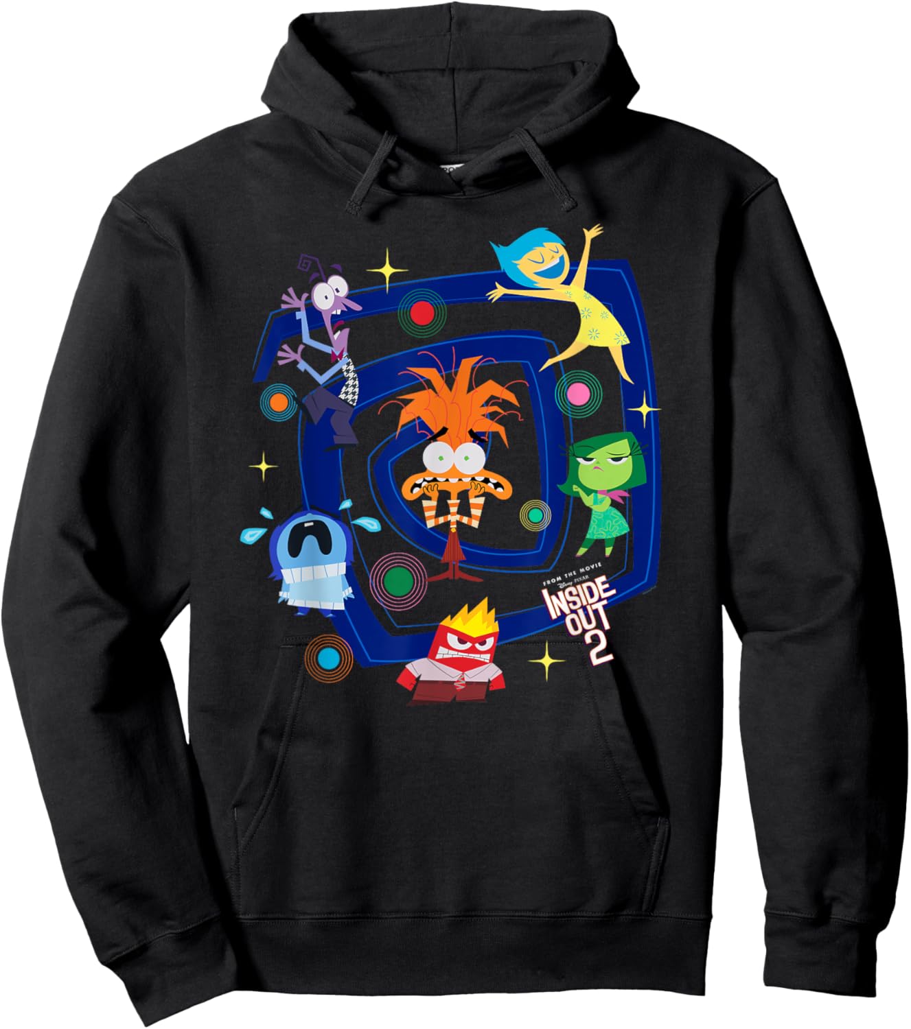Disney and Pixar's Inside Out 2 Emotional Spiral Anxiety , Black, S Hoodie - Hoodie | Black