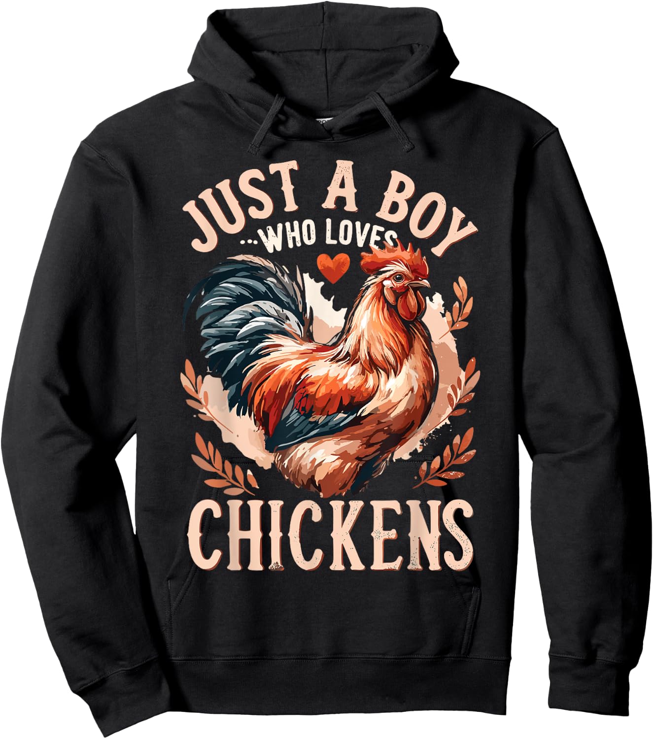 Chicken Lover Farmer Hen Farming Chicken Kids Hoodie - Hoodie | Black