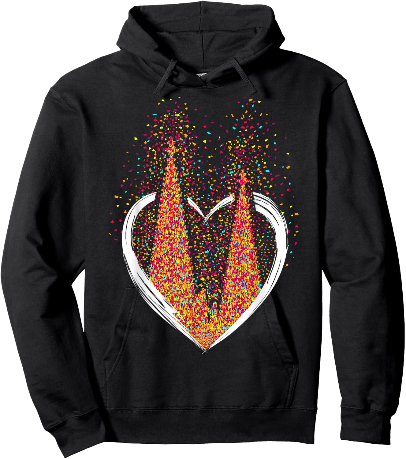 Cologne Cathedral Confetti in the Heart Carnival for Cologne Alaaf Cologne , black Hoodie - Hoodie | Black