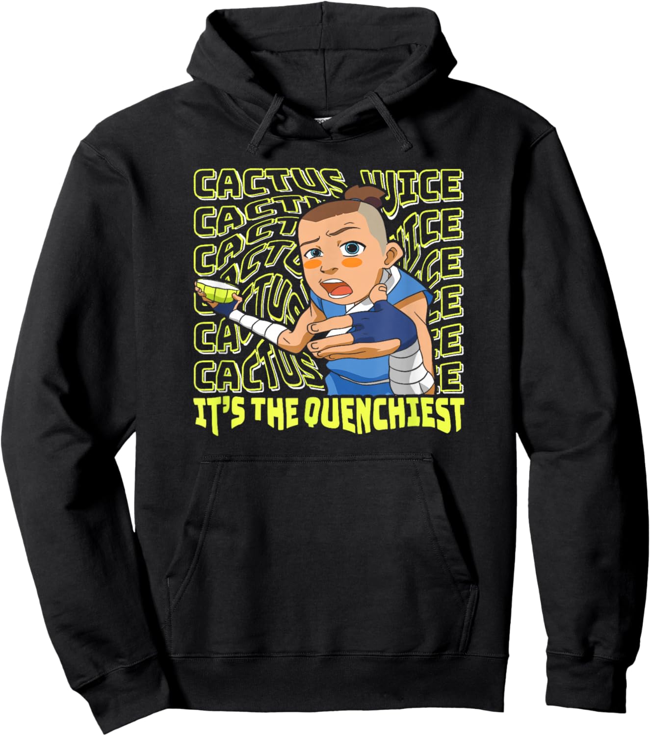 Avatar: The Last Airbender Sokka Cactus Juice Word Stack Hoodie - Hoodie | Black