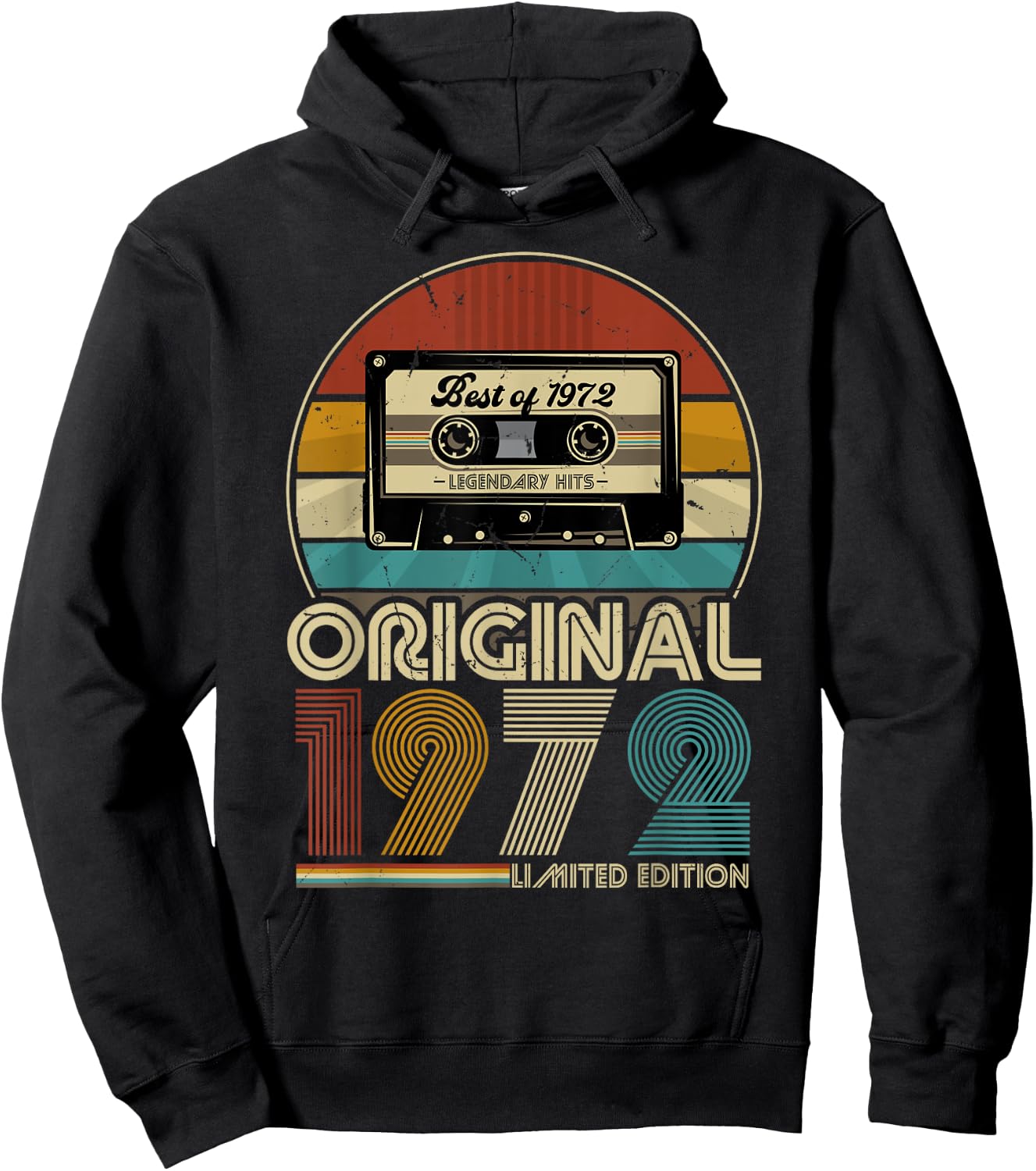 1972 Vintage 50. Geburtstag Retro Vintage Männer Frauen Hoodie - Hoodie | Black