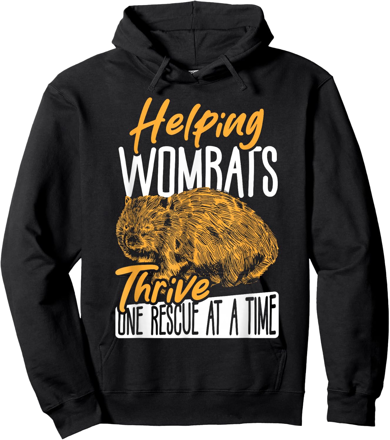 Helping Wombats Thrive, One Rescue at a Time Wombat Rescue Hoodie - Hoodie | Black