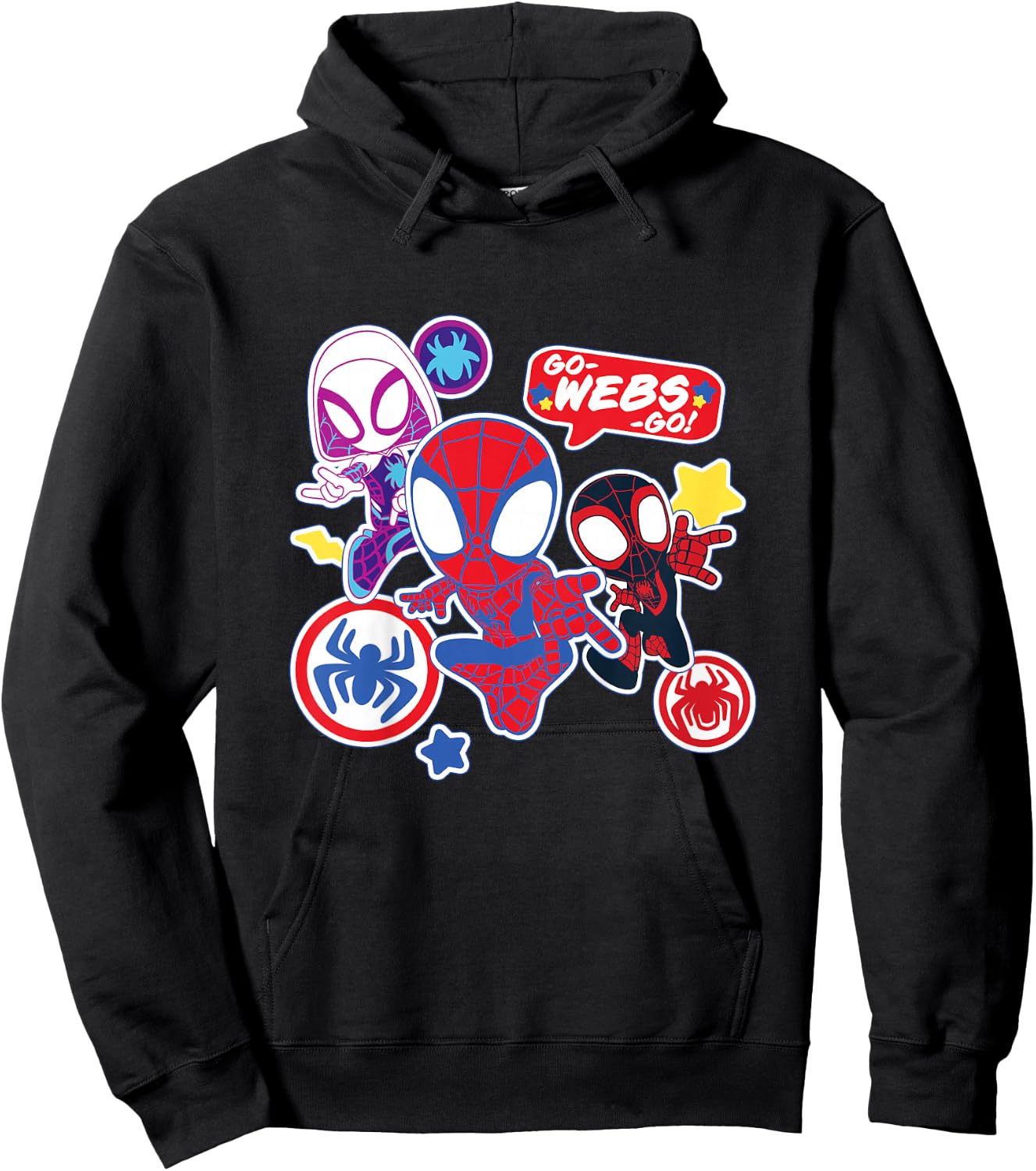 Kinder Marvel Spidey and His Amazing Friends Go-Webs-Go Boys Hoodie - Hoodie | Black