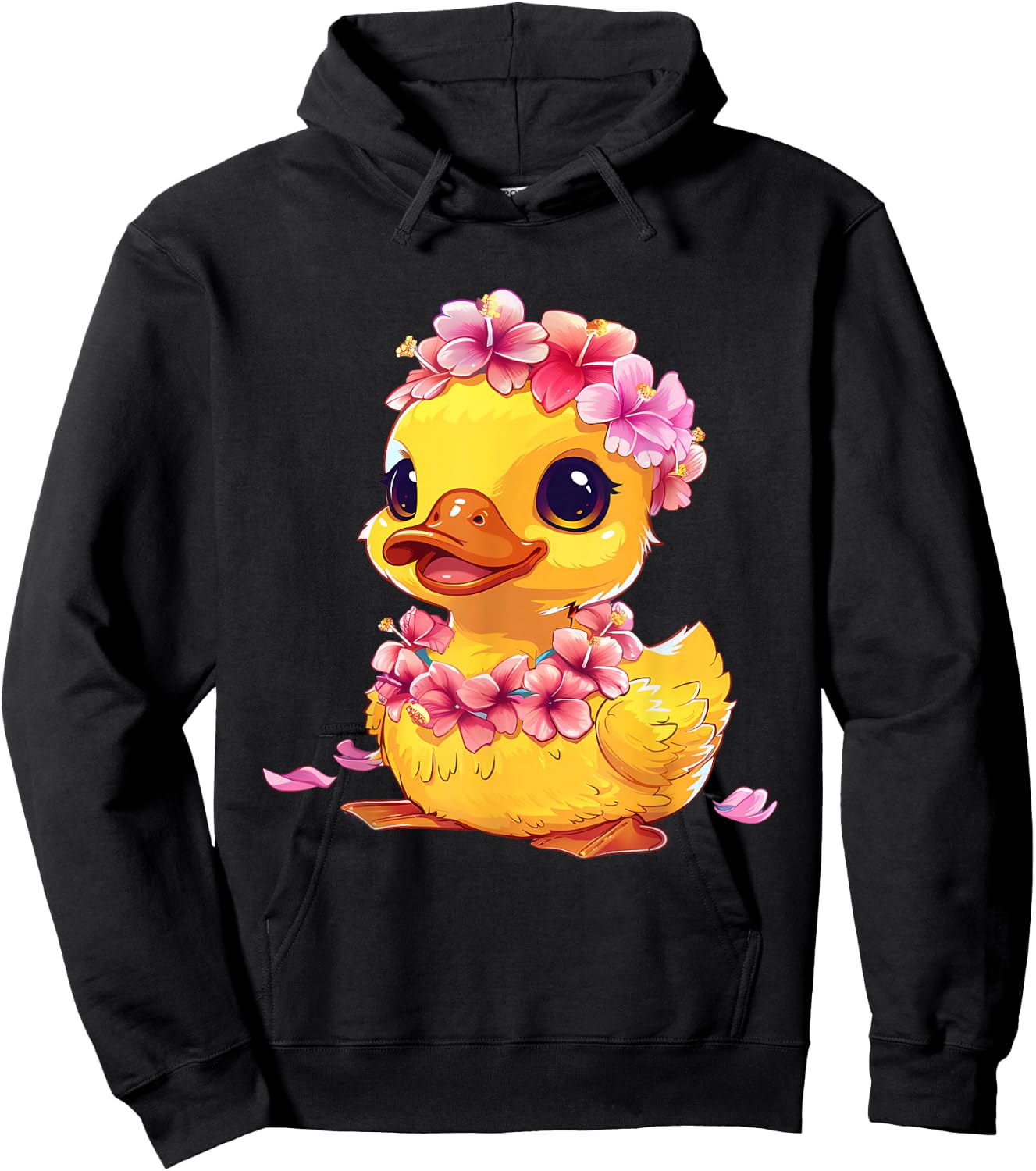 Rubber Duck Hawaiian Floral Hawaii Rubber Duck Lover Hoodie - Hoodie | Black