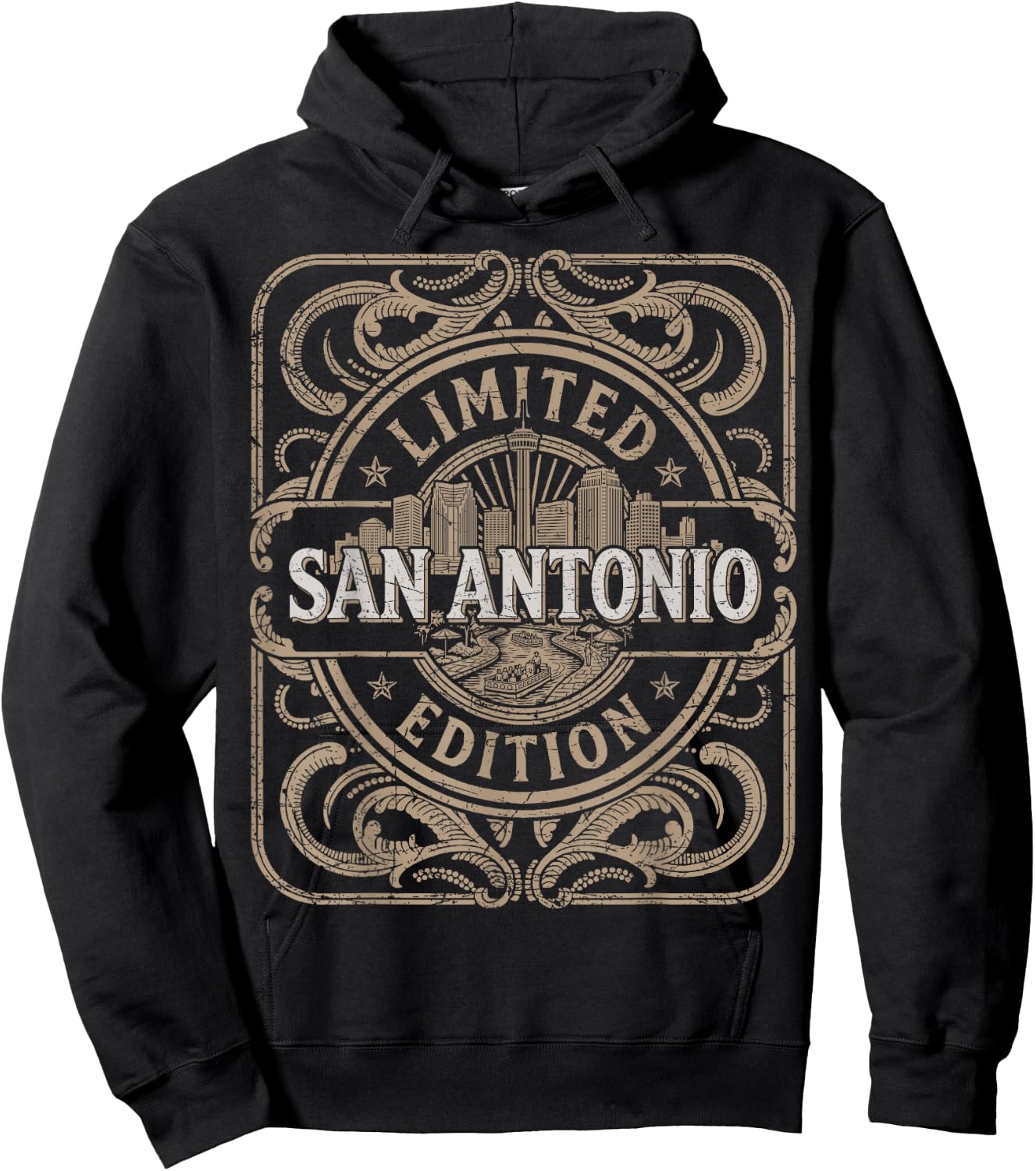 San Antonio Vintage San Antonio Texas Hoodie - Hoodie | Black