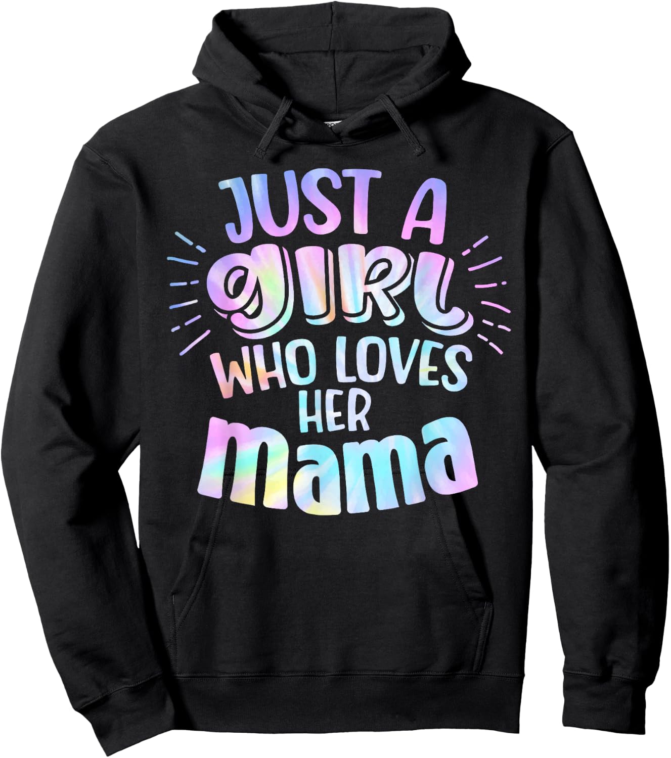 Just A Girl Who Loves Her Mama Mother Son and Daughter Love Hoodie - Hoodie | Black