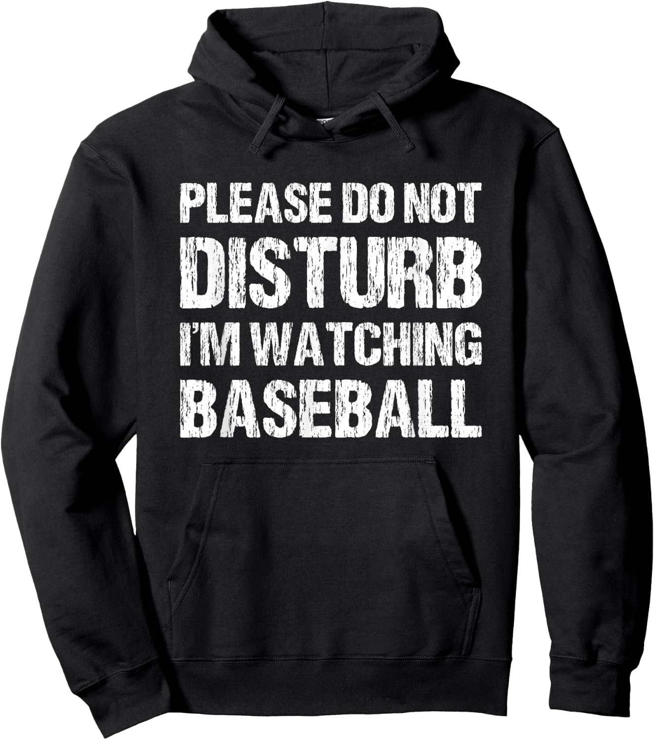 Please Do Not Disturb Im Watching Baseball Funny Baseball Hoodie - Hoodie | Black