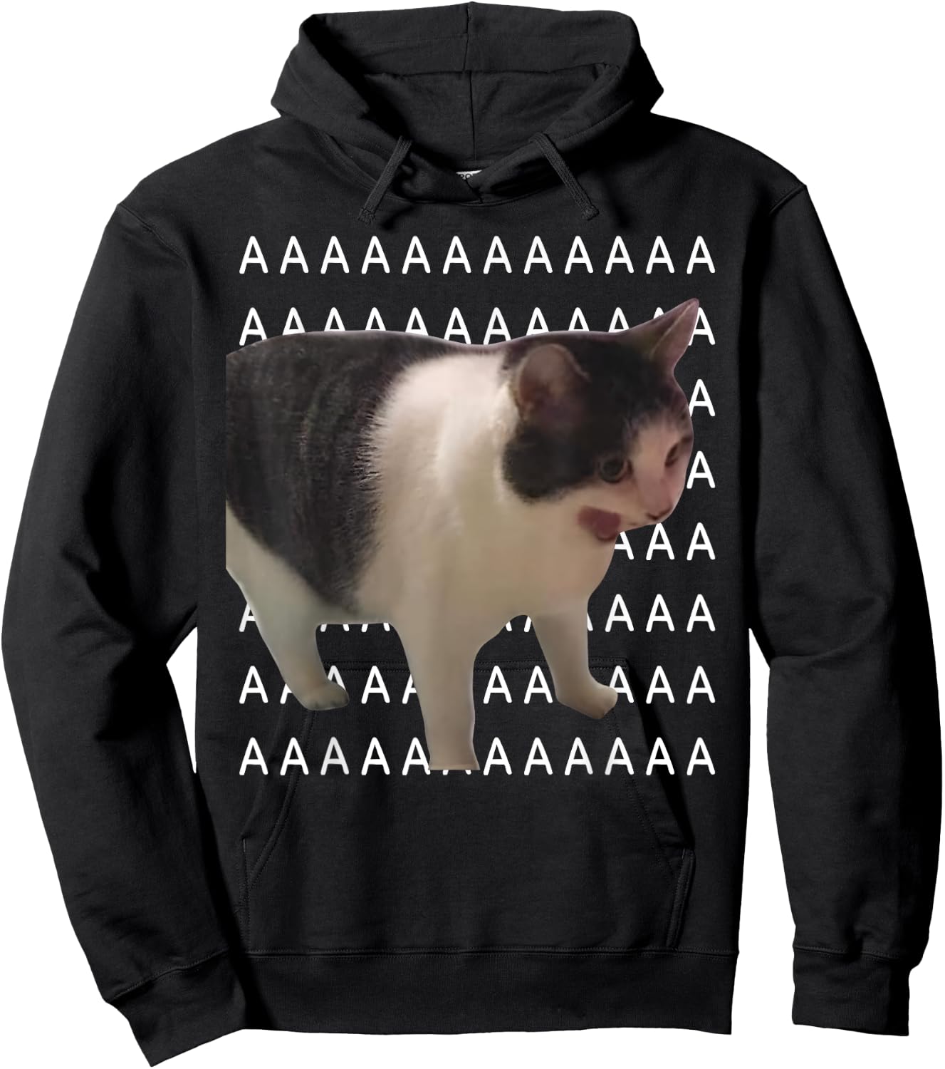 Screaming Cat Men Women Kids Hoodie - Hoodie | Black