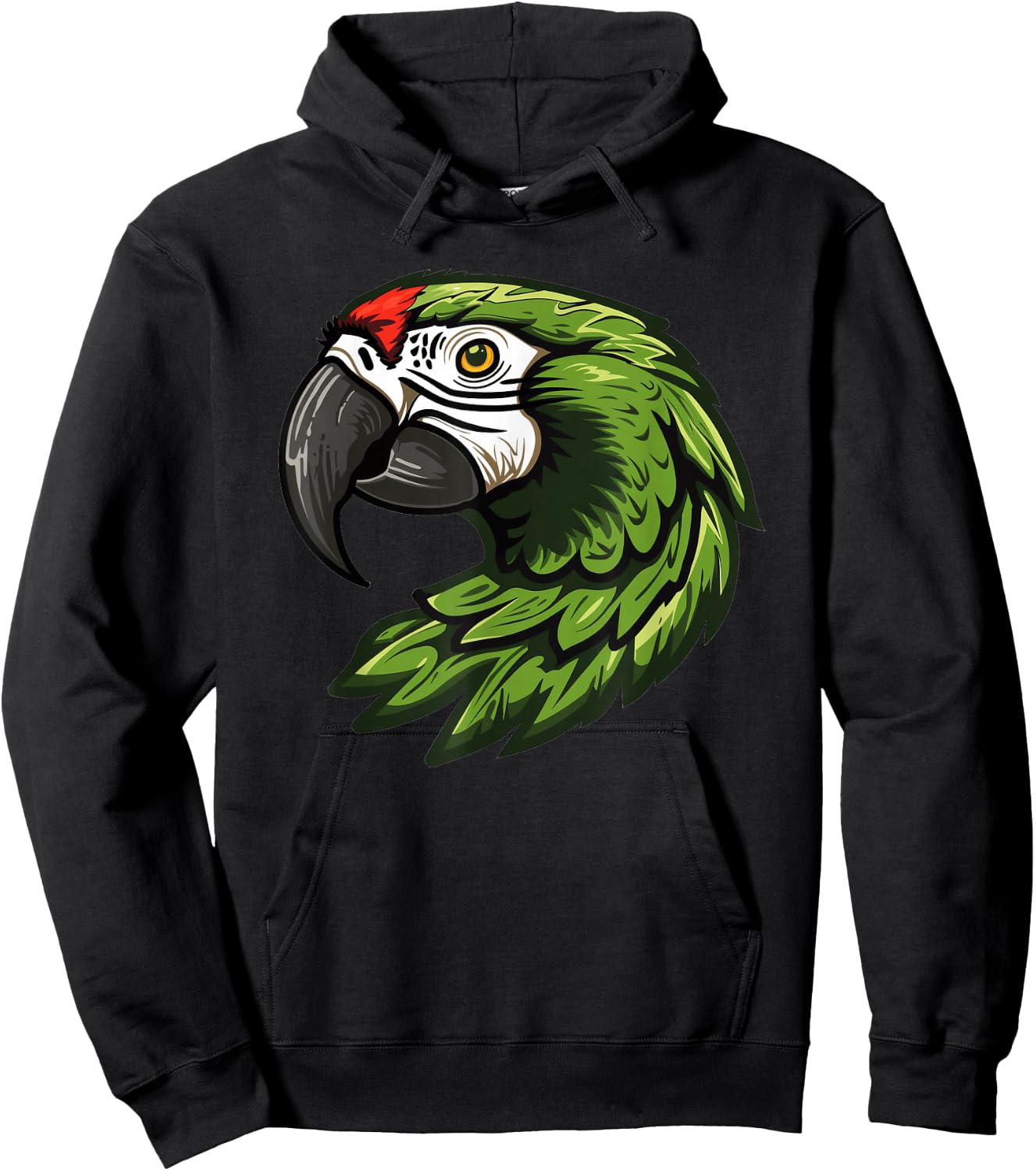Military Macaw Logo Design Hoodie - Hoodie | Black