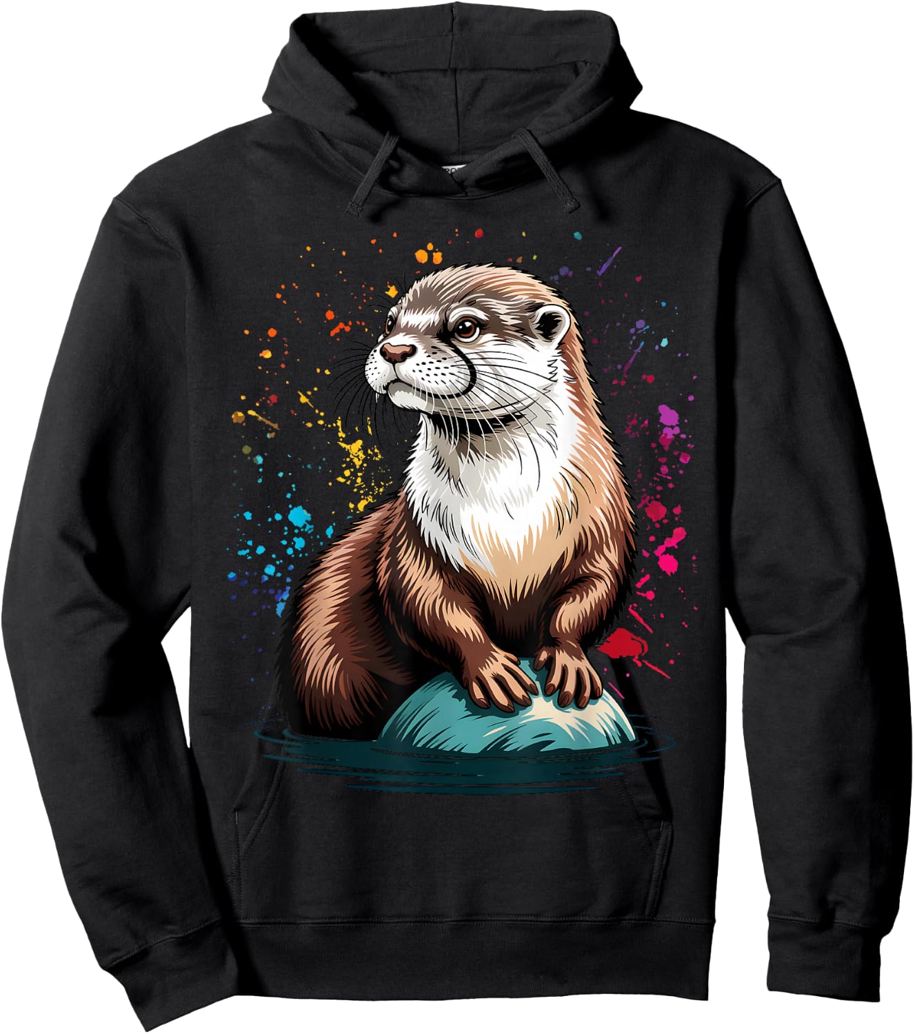 Cute Otter Face for Sea Lovers Hoodie - Hoodie | Black