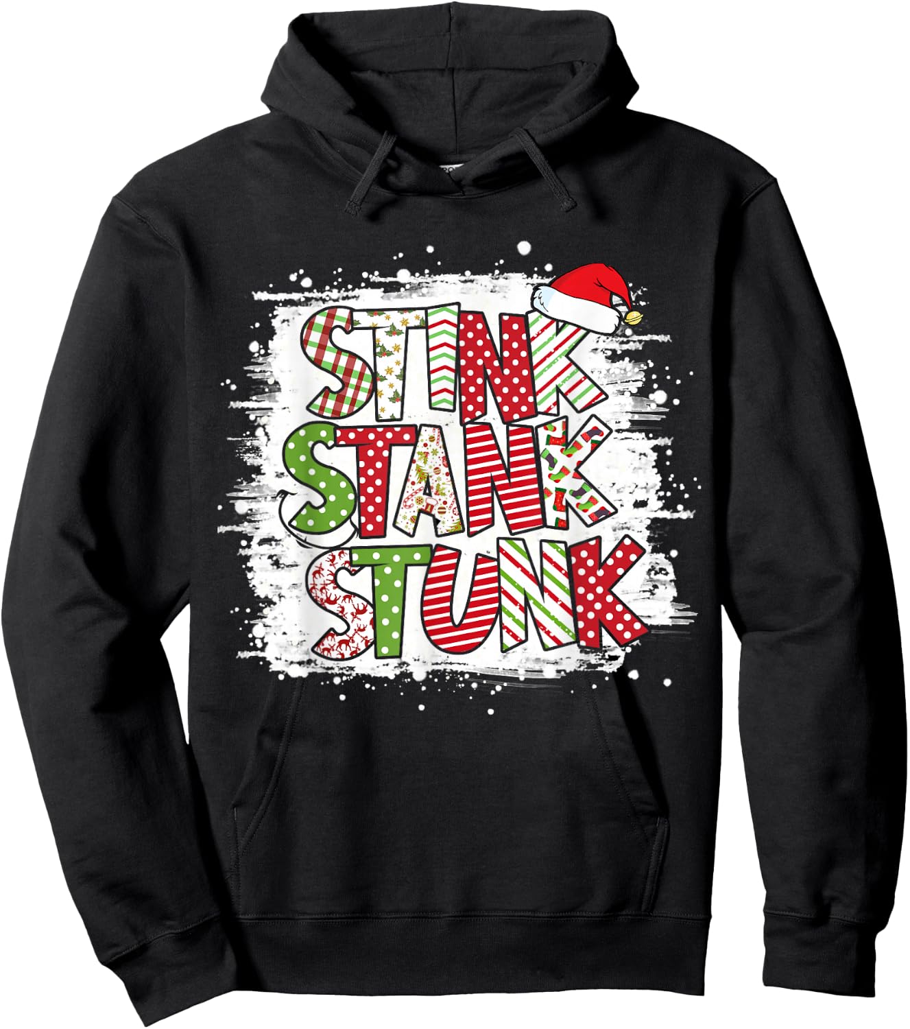 Christmas 2025 Stink Stank Stunk Family Matching Xmas Hoodie - Hoodie | Black