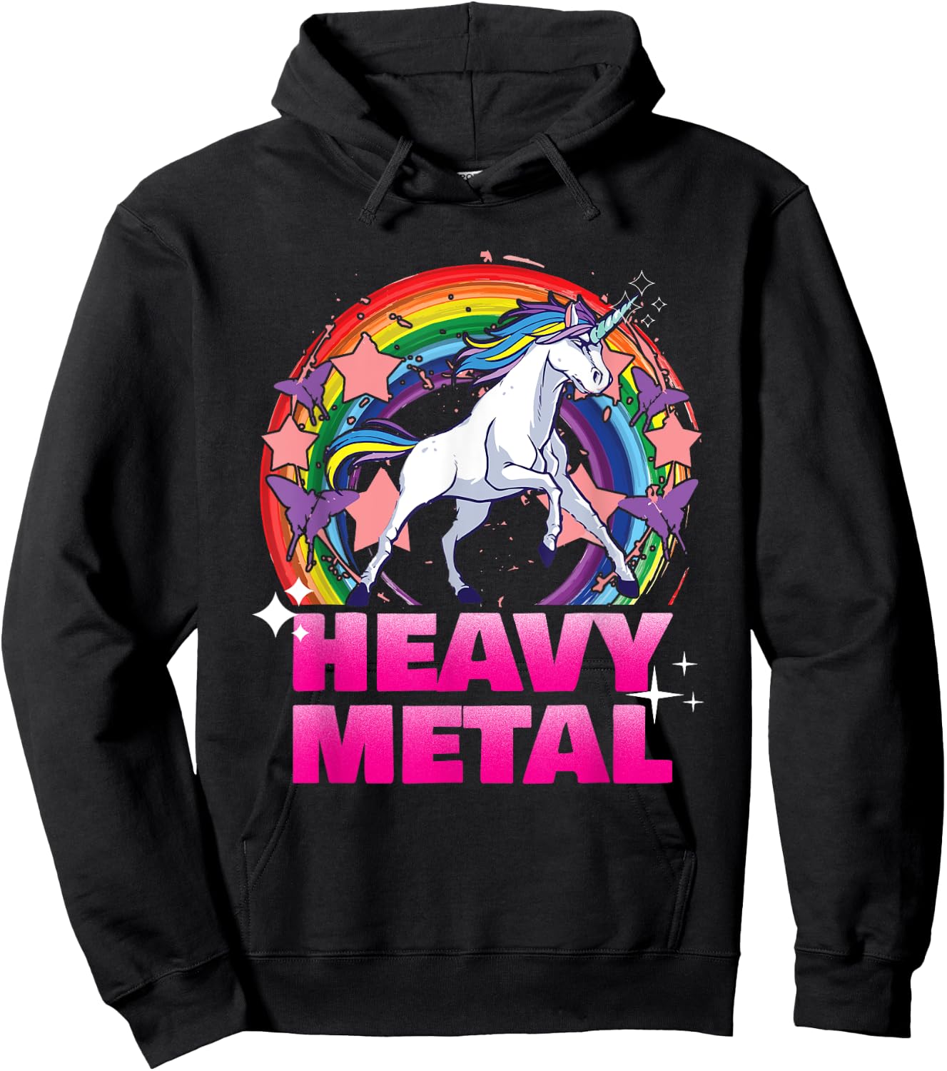 Unicorn Heavy Funny Hoodie - Hoodie | Black