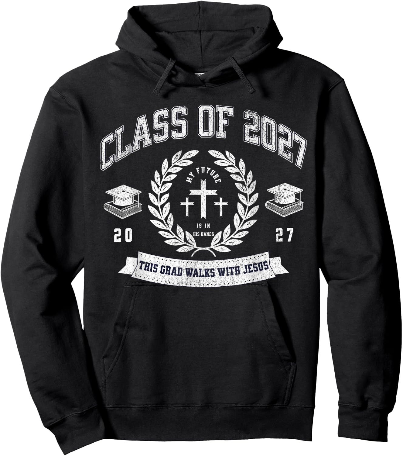 Class of 2027 Christian Graduation Religious Graduate Hoodie - Hoodie | Black