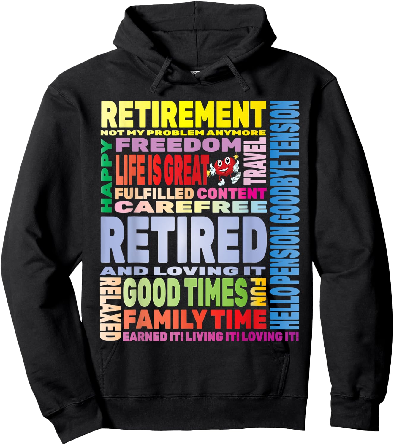 Retired and Loving It Phrases - Retirement Retire Gifts Hoodie - Hoodie | Black