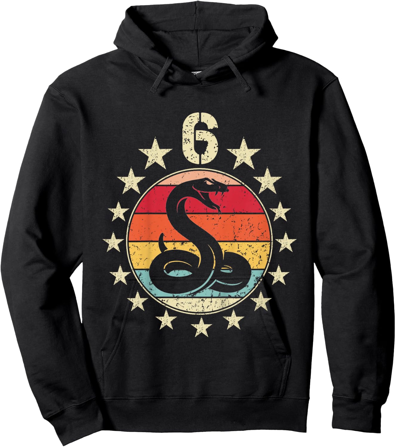 6. Geburtstag Schlange 6 Jahre alt Schlange Geburtstag Junge Mädchen Hoodie - Hoodie | Black